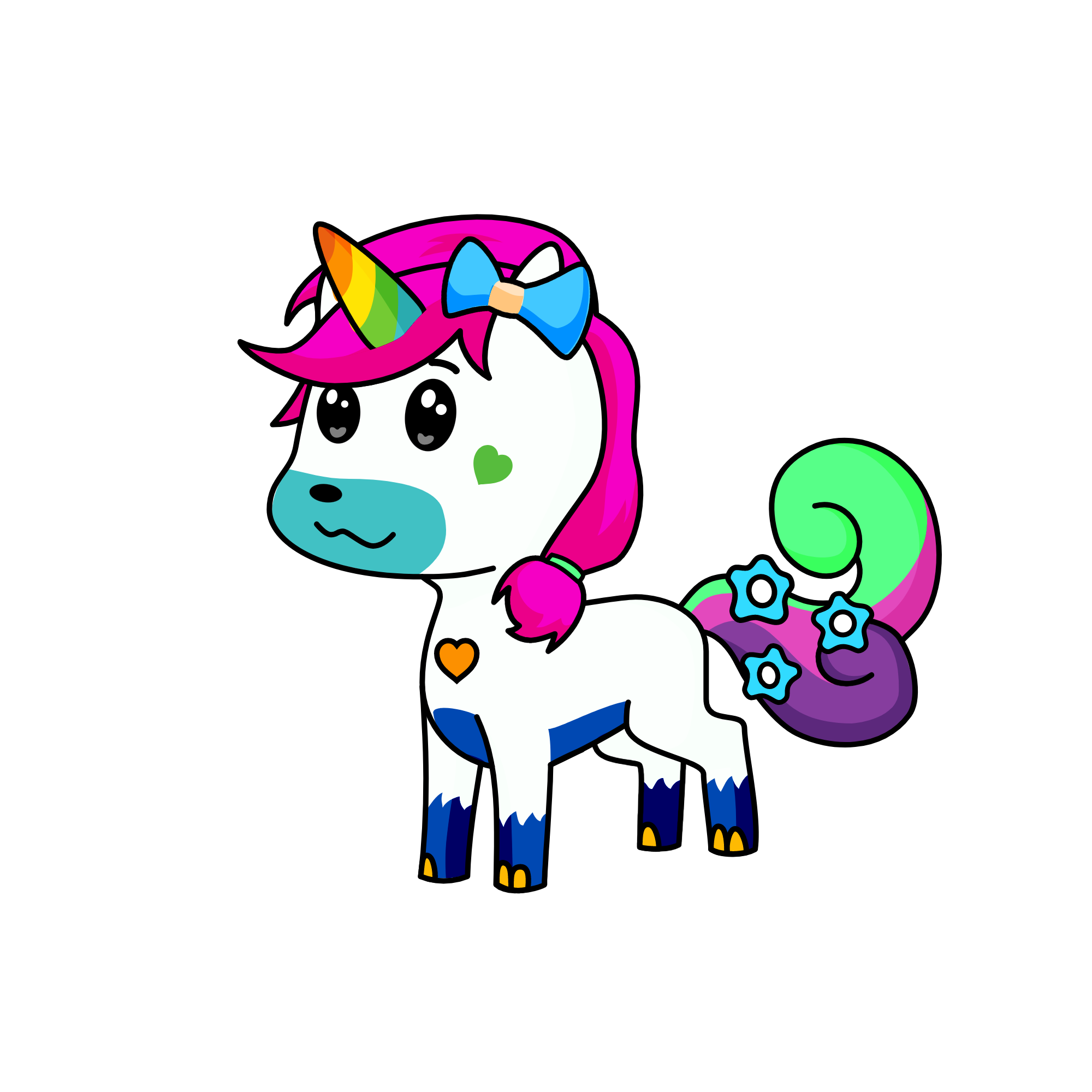 Rainbow, the unicorn