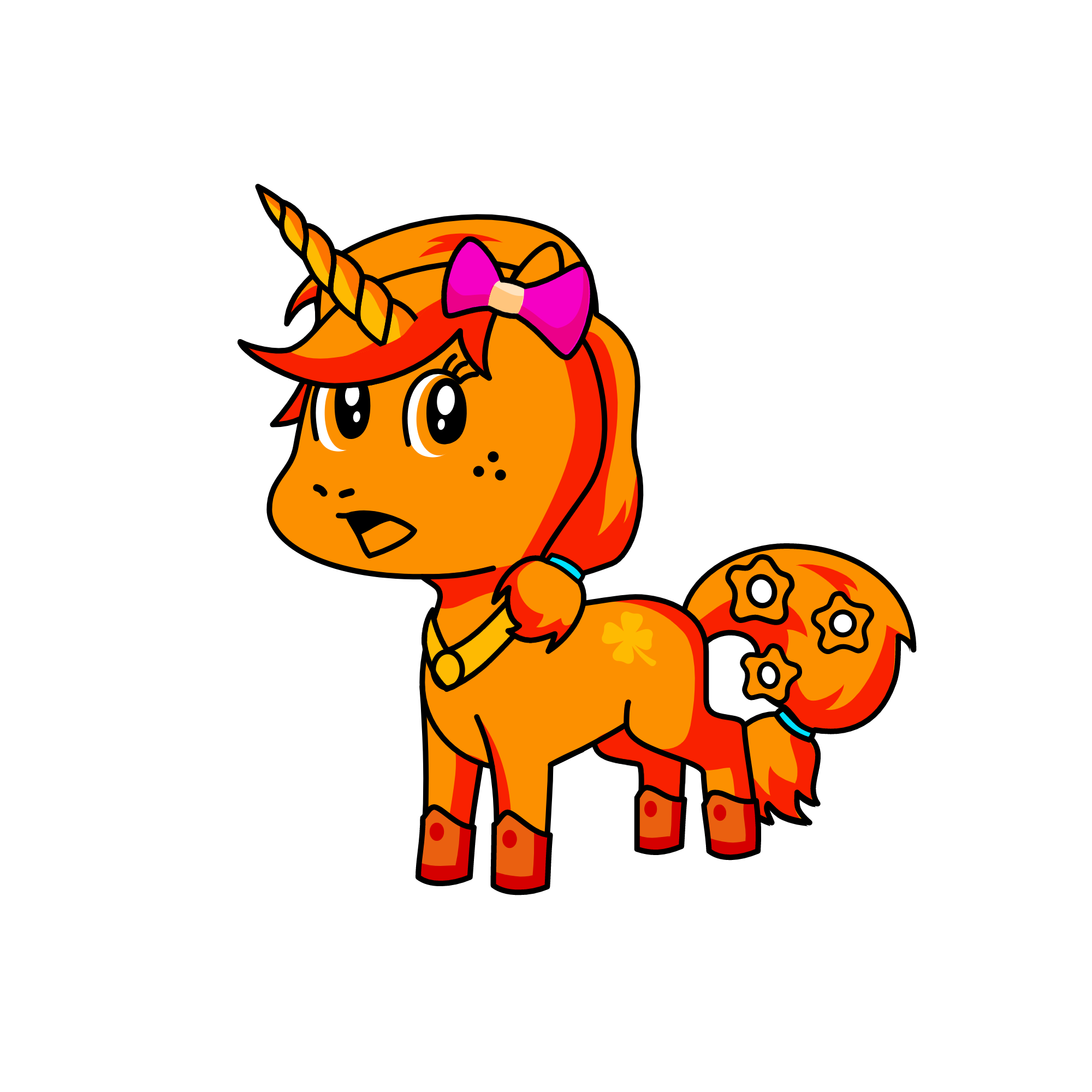 Orange Star I Love You, the unicorn