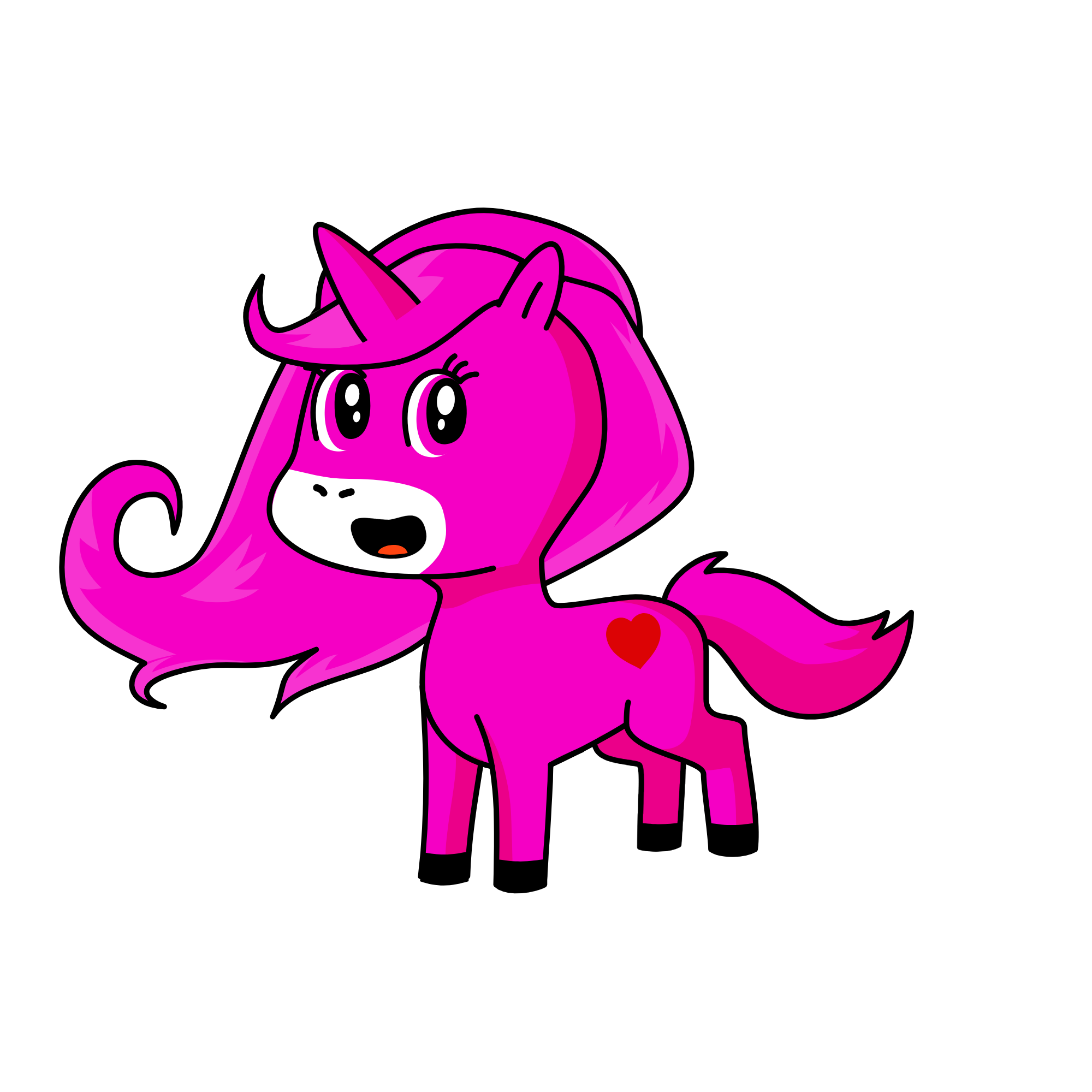 pink, the unicorn