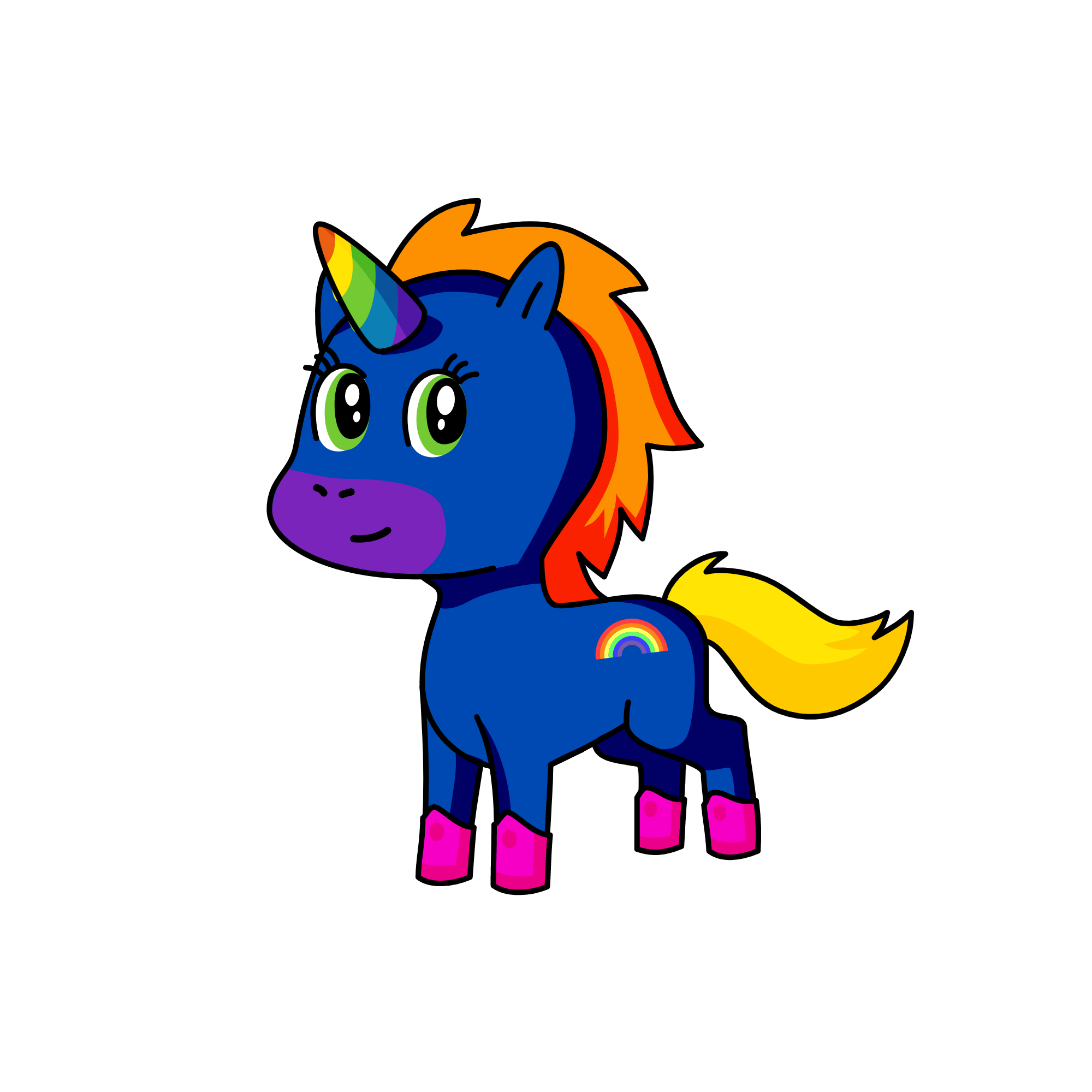 rainbow's twiwn, the unicorn