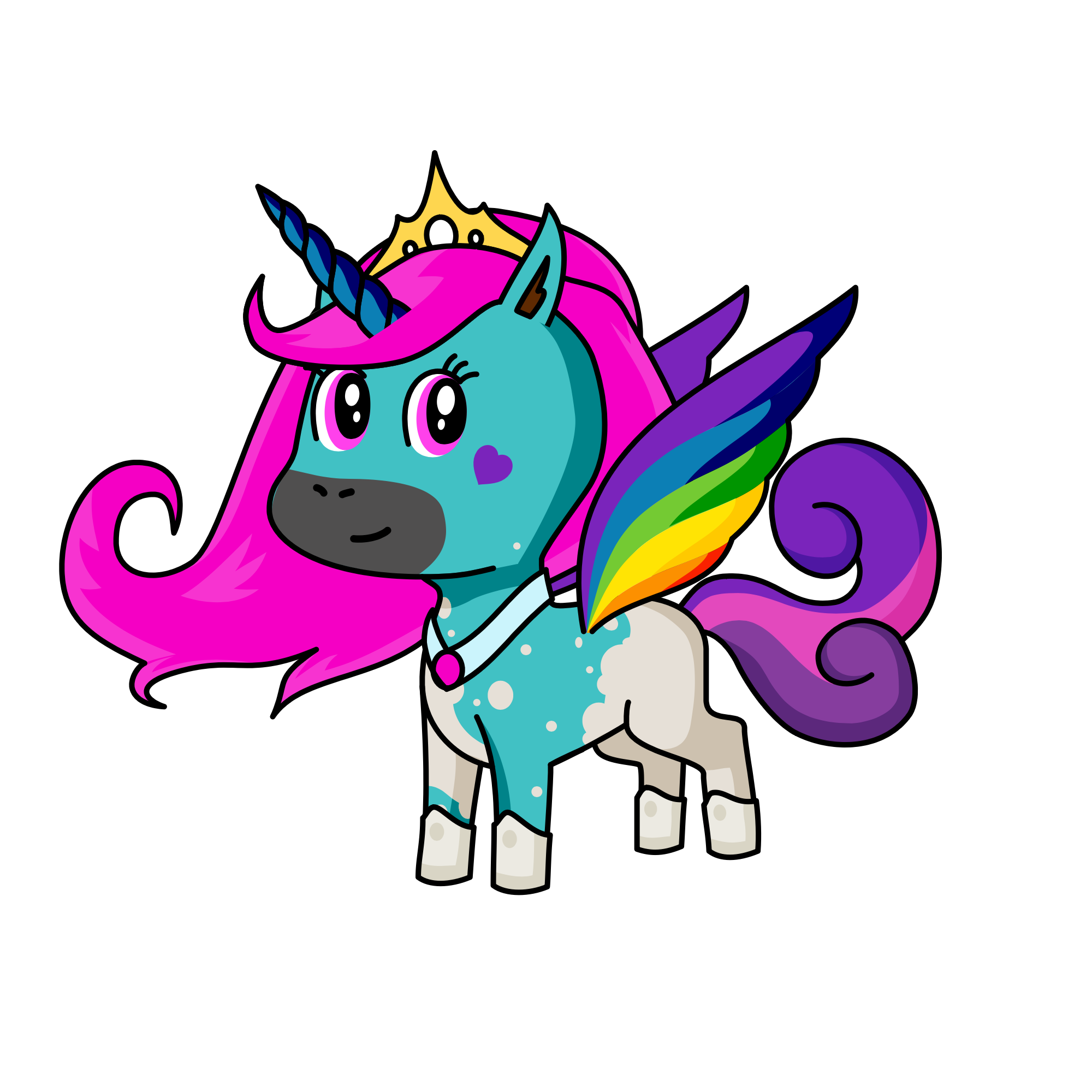 Shimmering , the unicorn