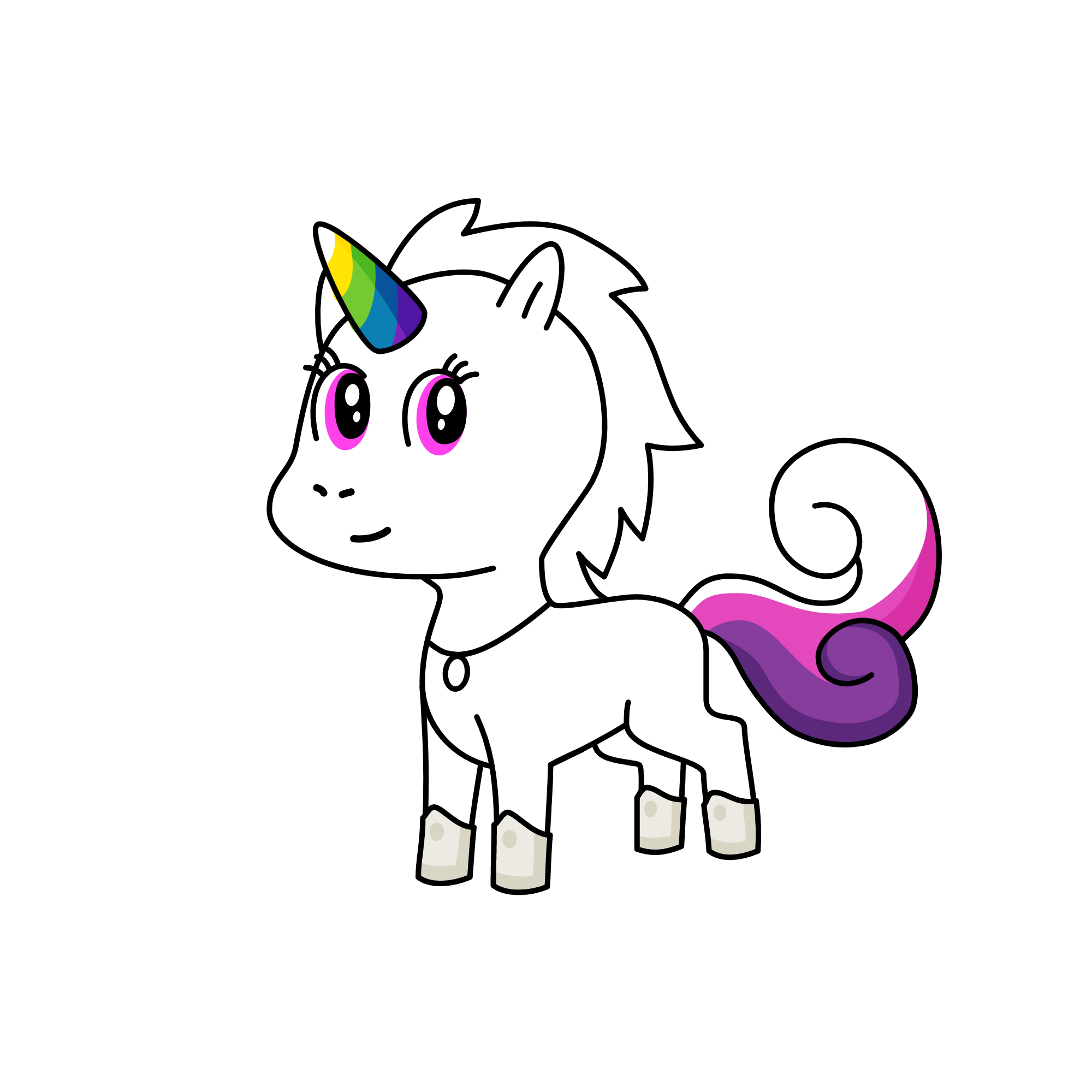 Snow queen, the unicorn