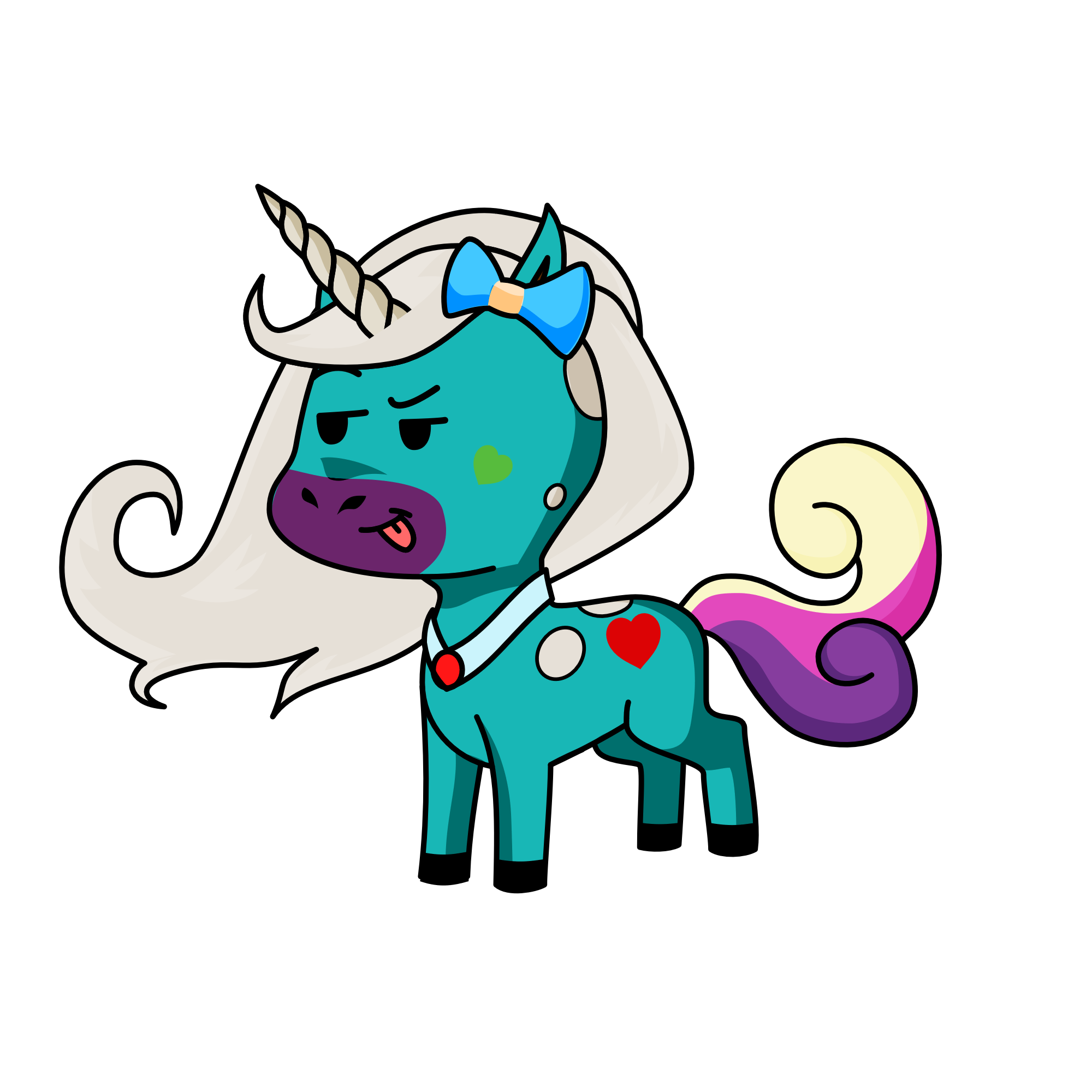 Glitter Locks, the unicorn