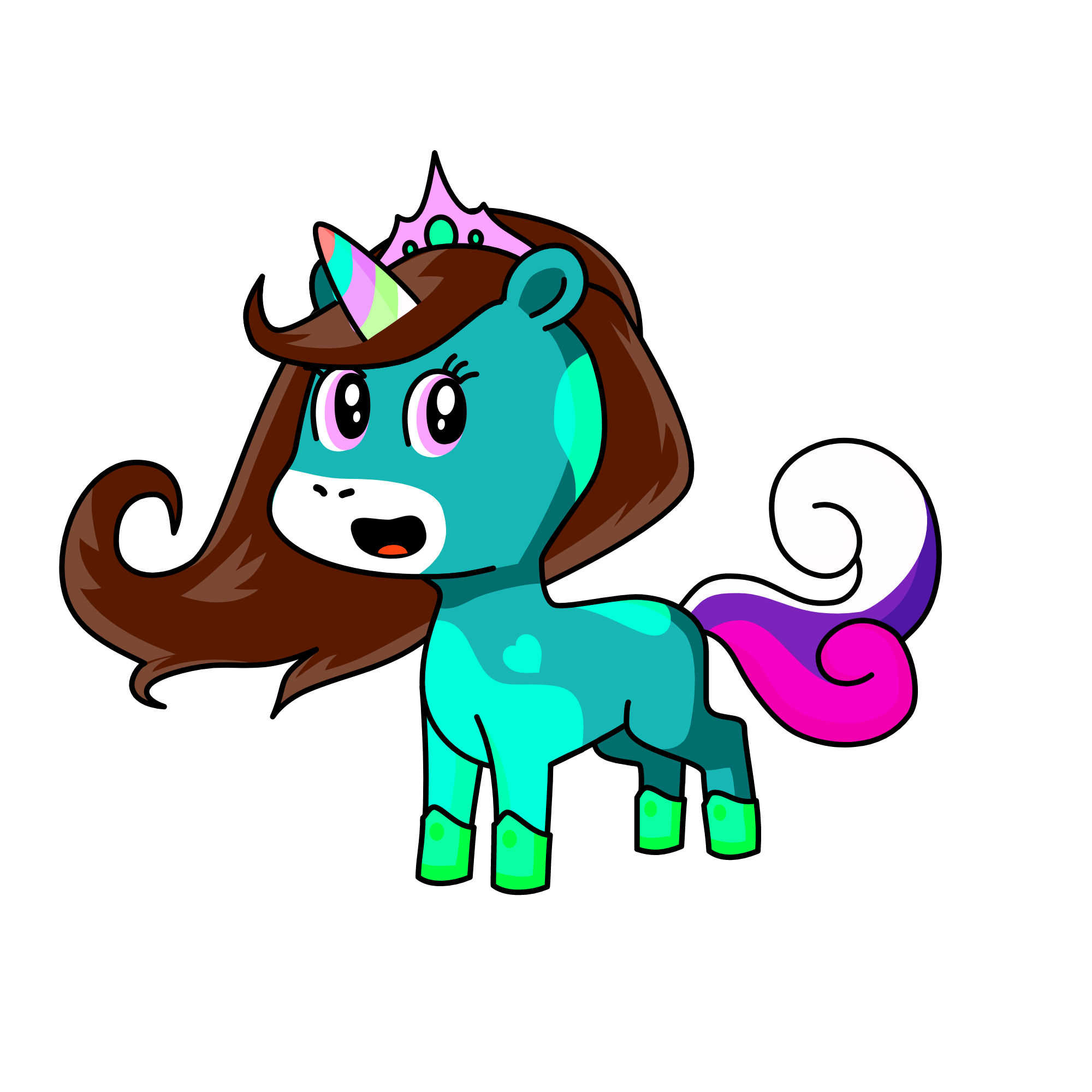 Rainbow doughnut, the unicorn
