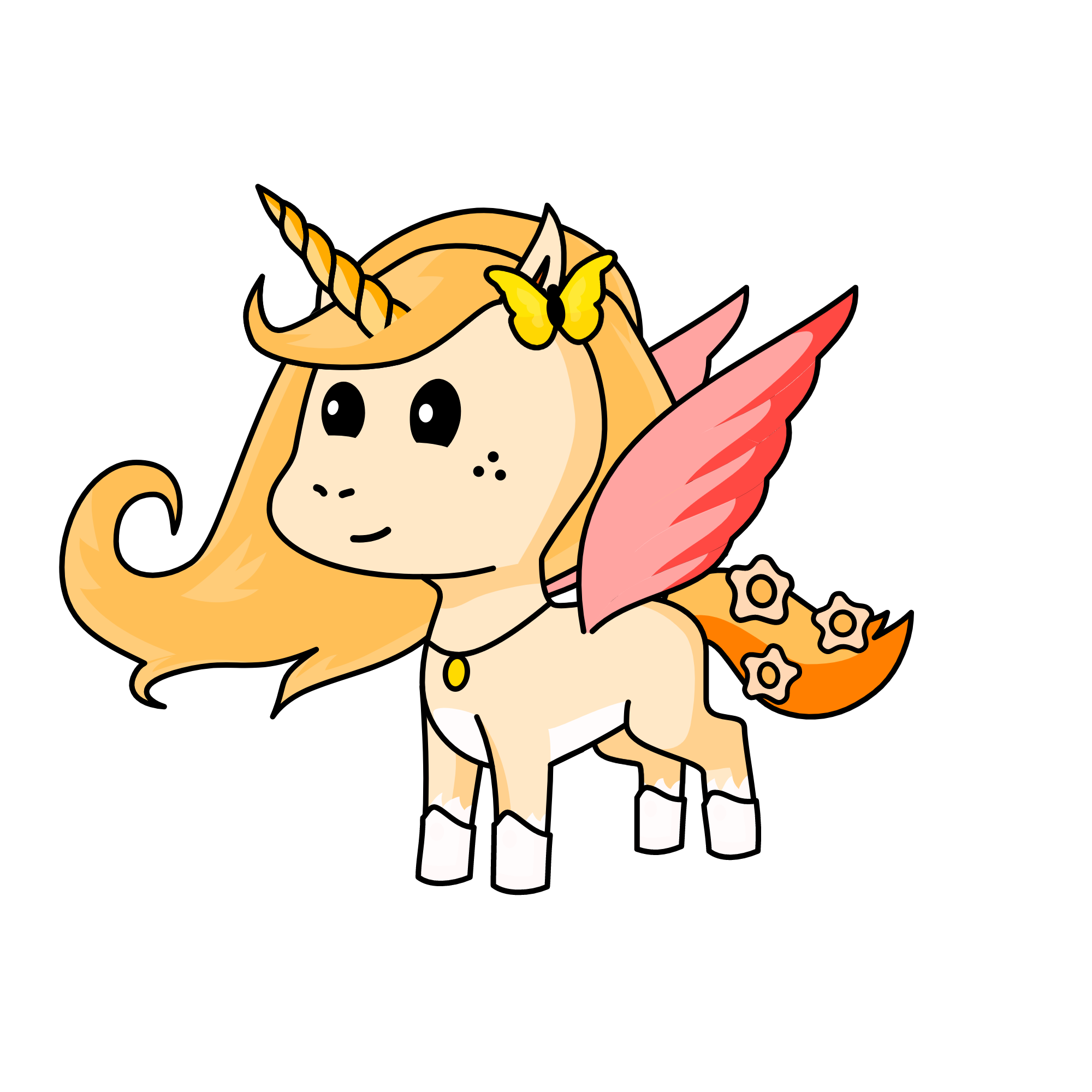 peach, the unicorn