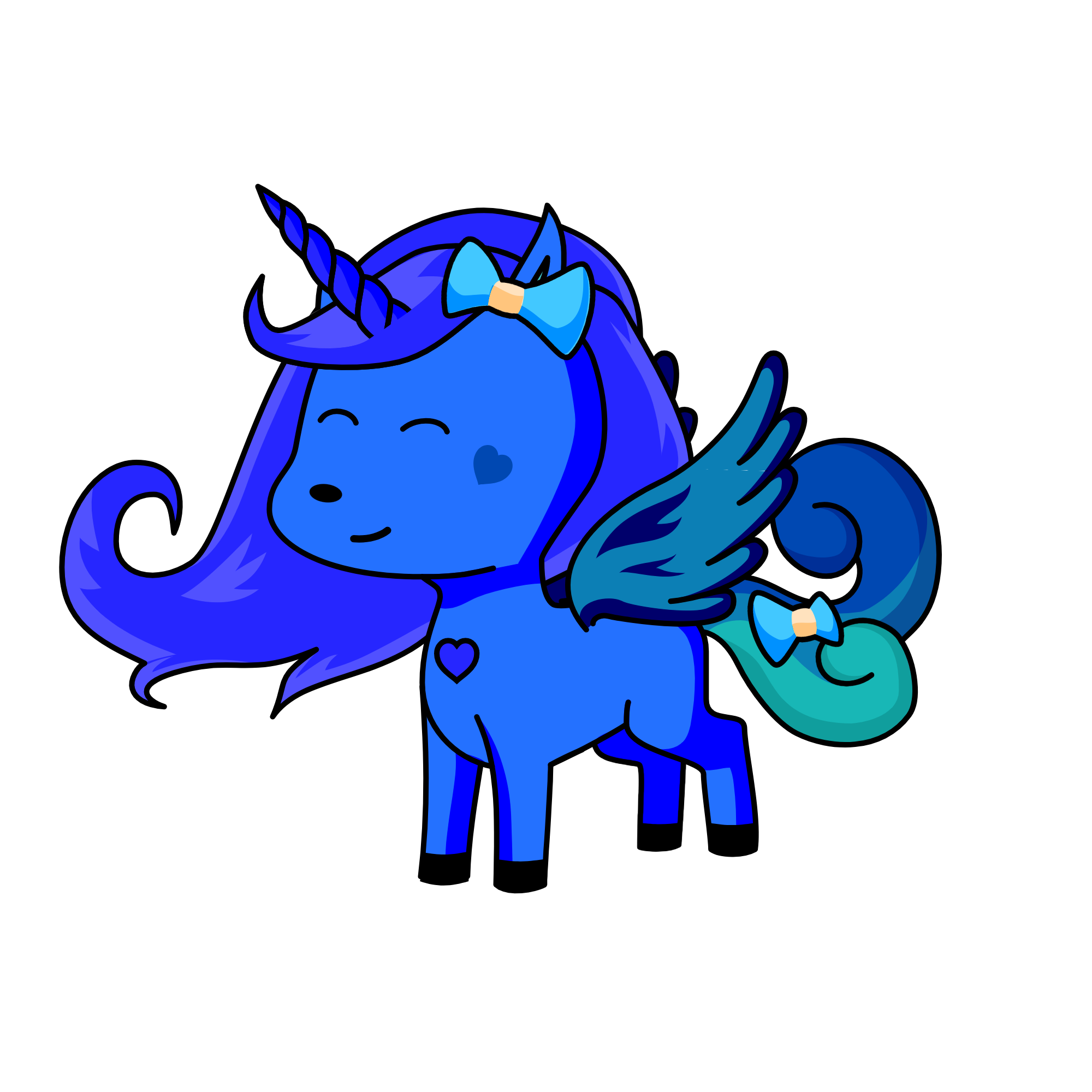 Blueberry, the unicorn