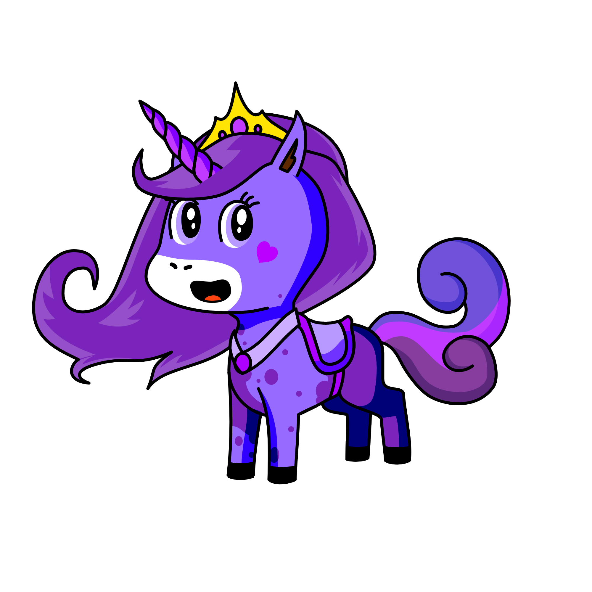 Queen Purple, the unicorn