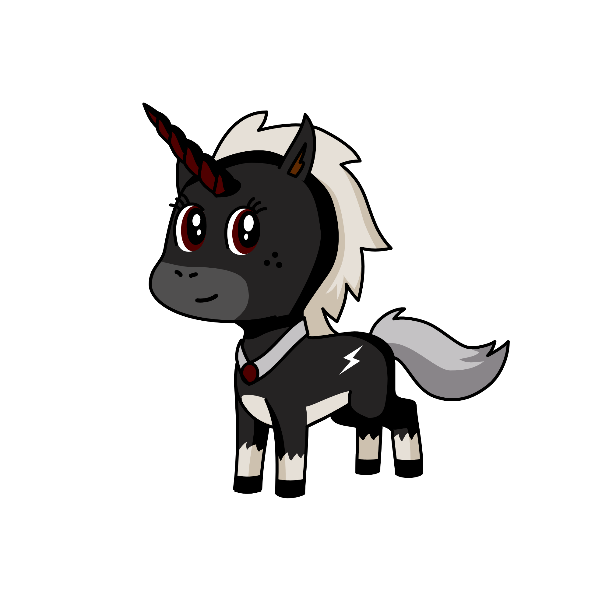Darknessteller the nighthorn, the unicorn