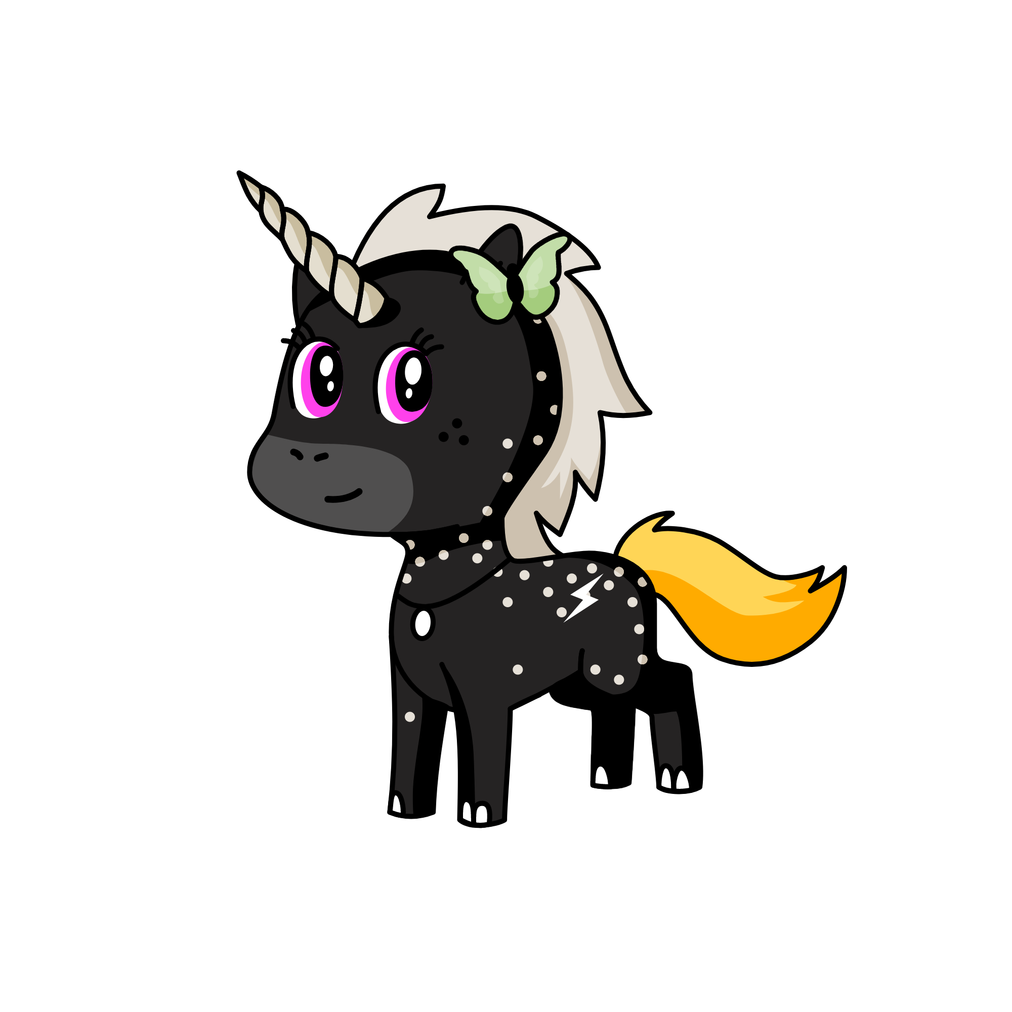 Star moon, the unicorn