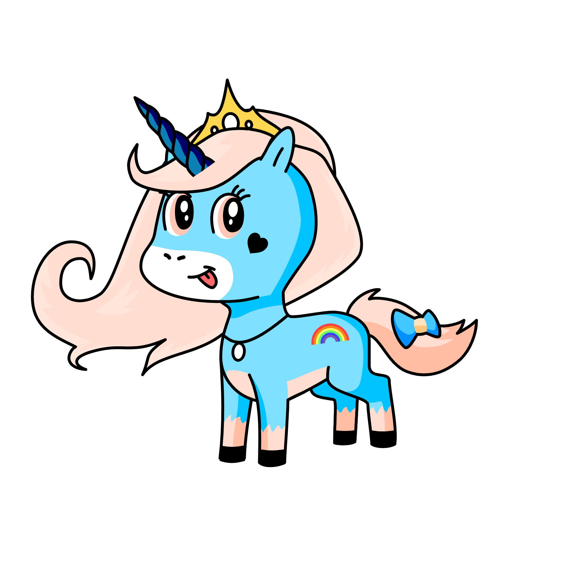 fluffy bum , the unicorn
