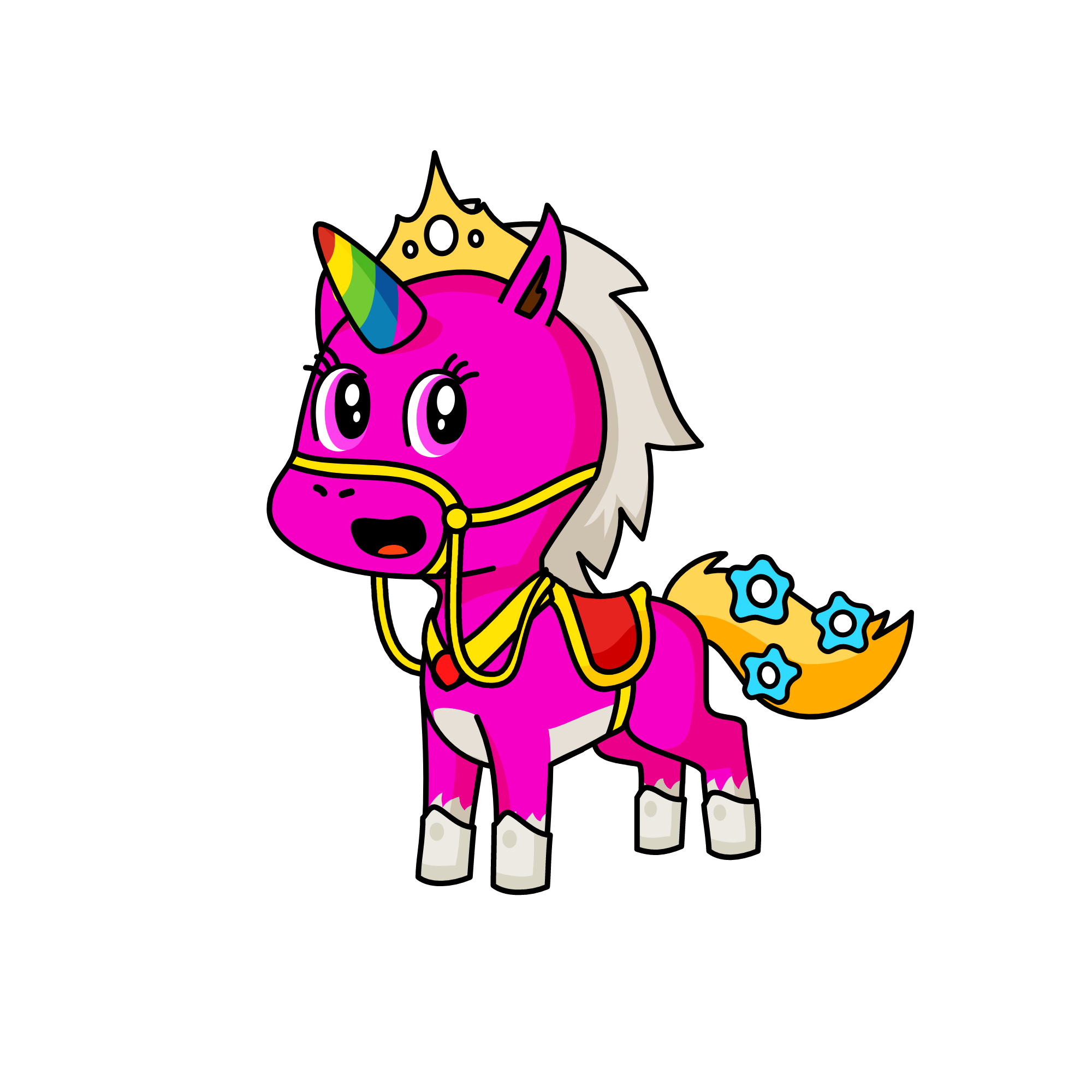 happy!!!, the unicorn