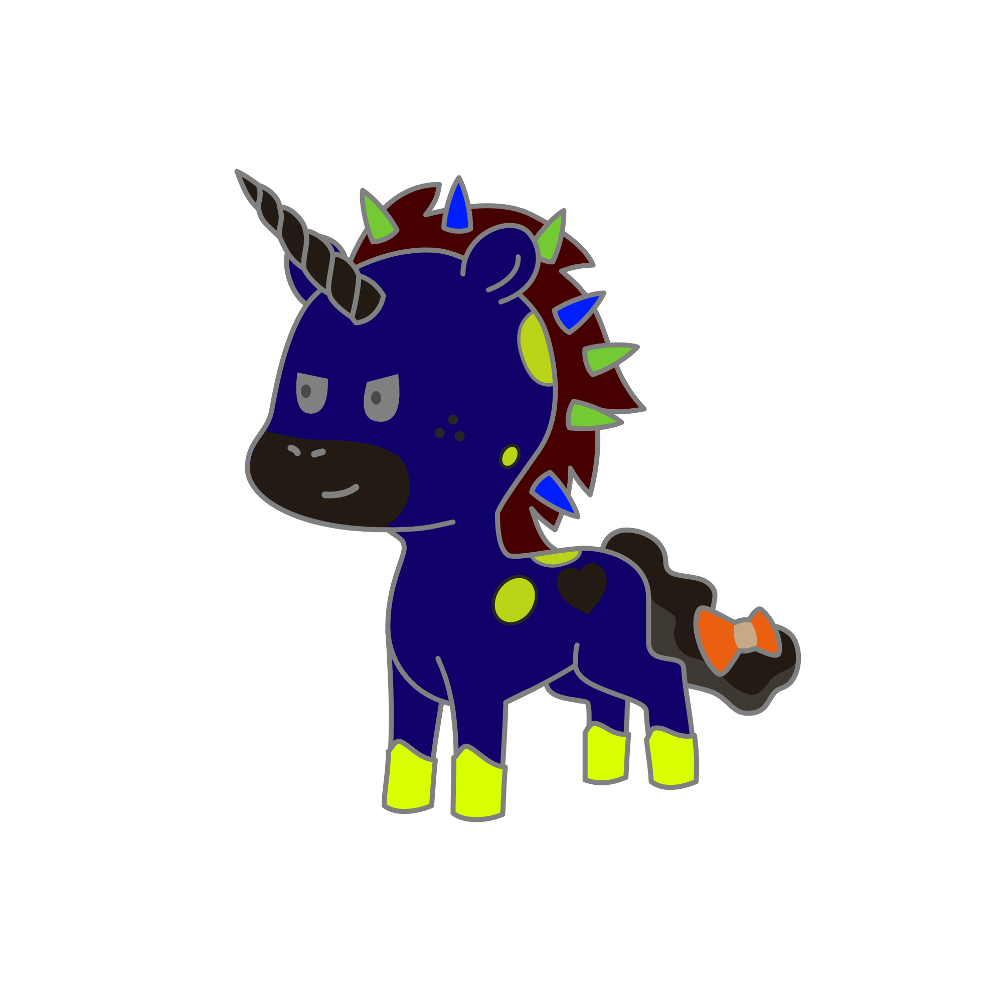 Poopy corn, the unicorn