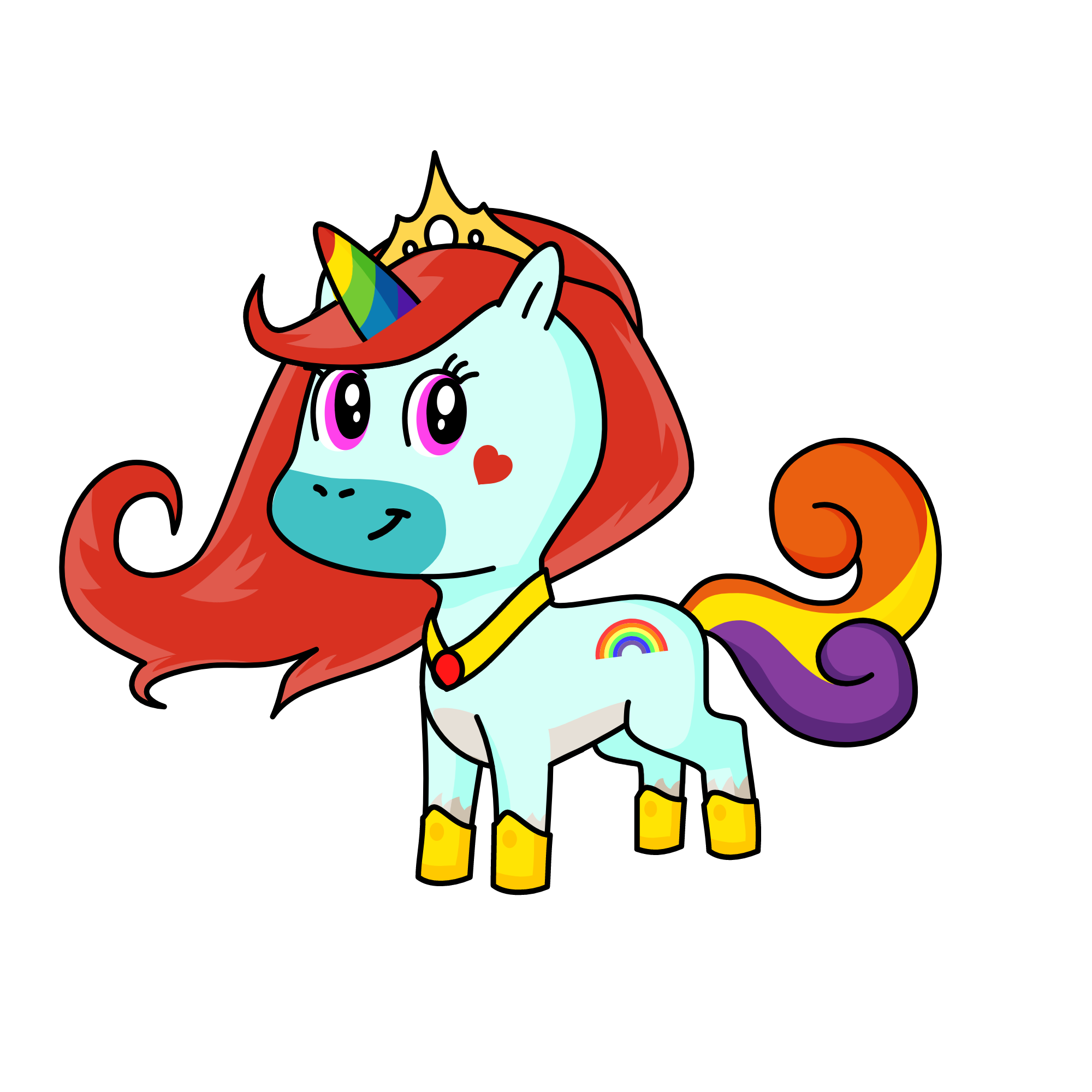 Rainbow diamond, the unicorn