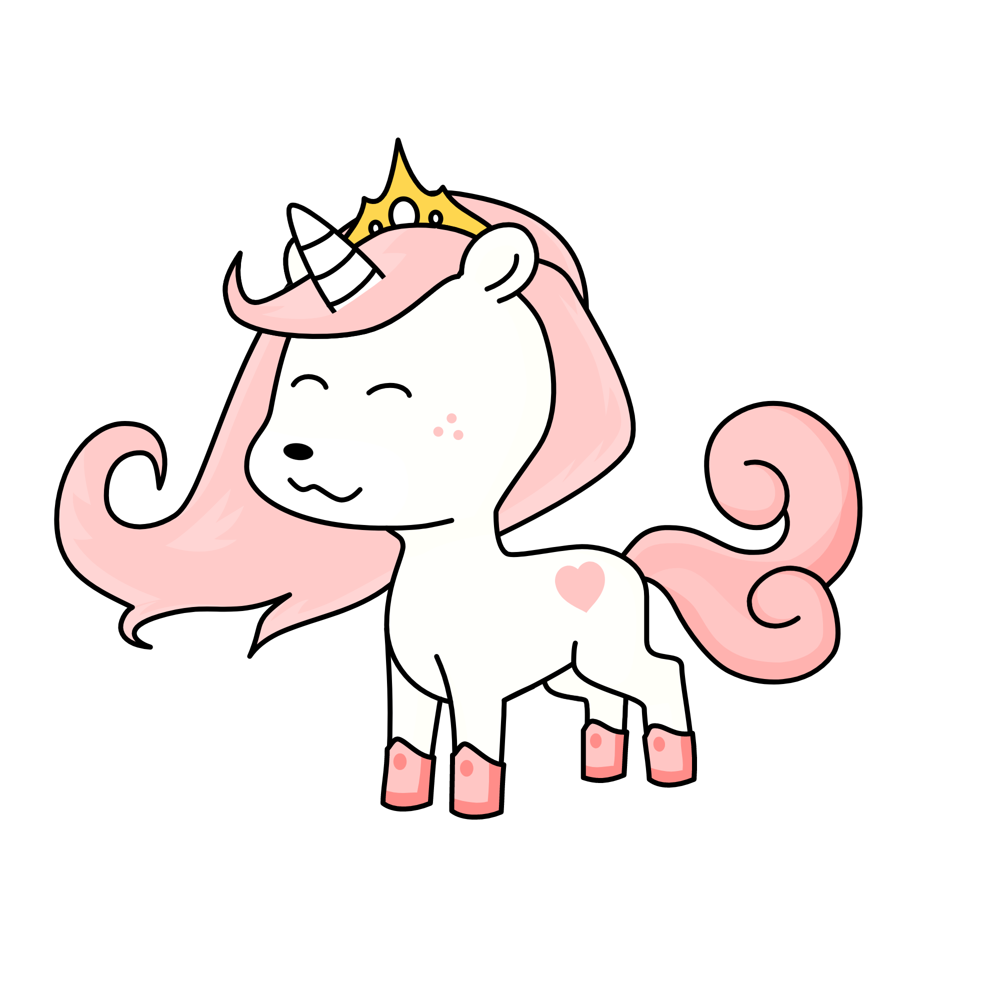 Peachy corn, the unicorn