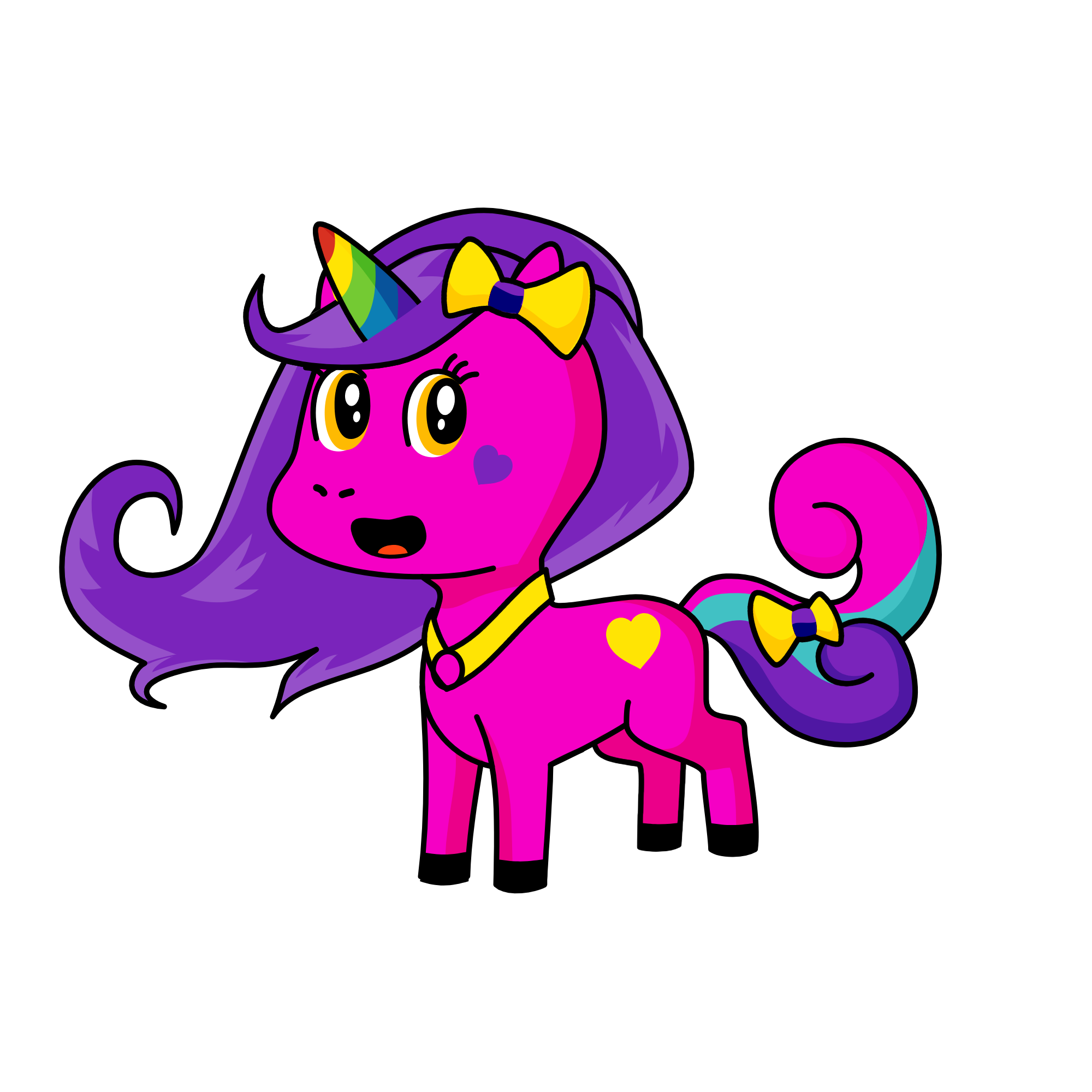 rainbow pony [ haylay ], the unicorn