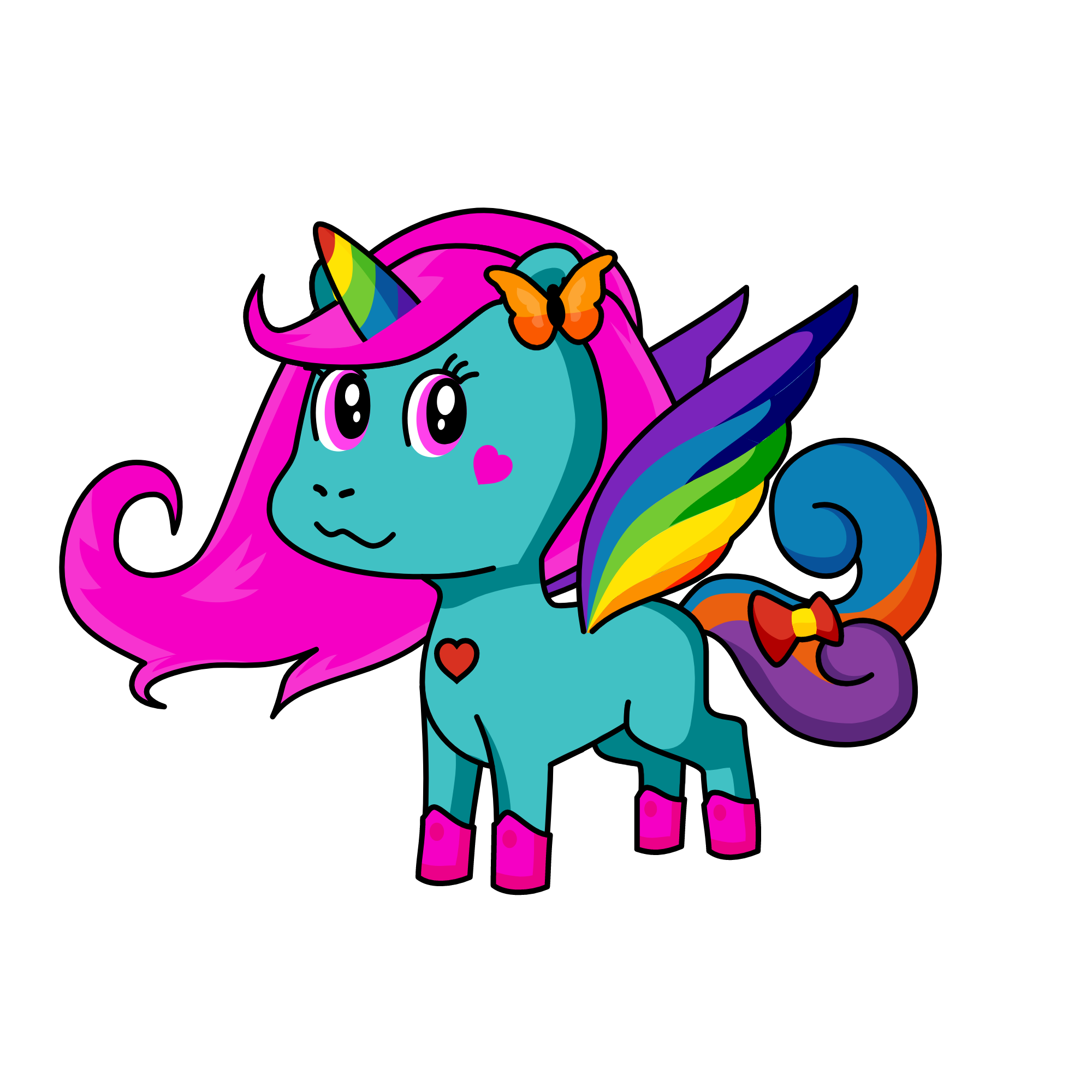 Uni Rainbow, the unicorn
