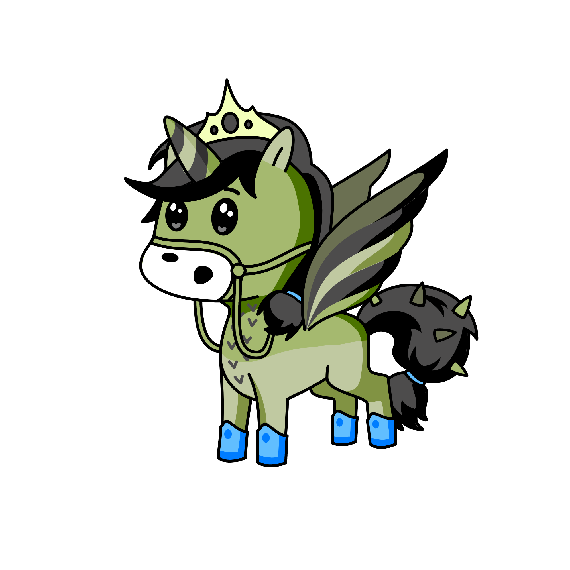 green, the unicorn