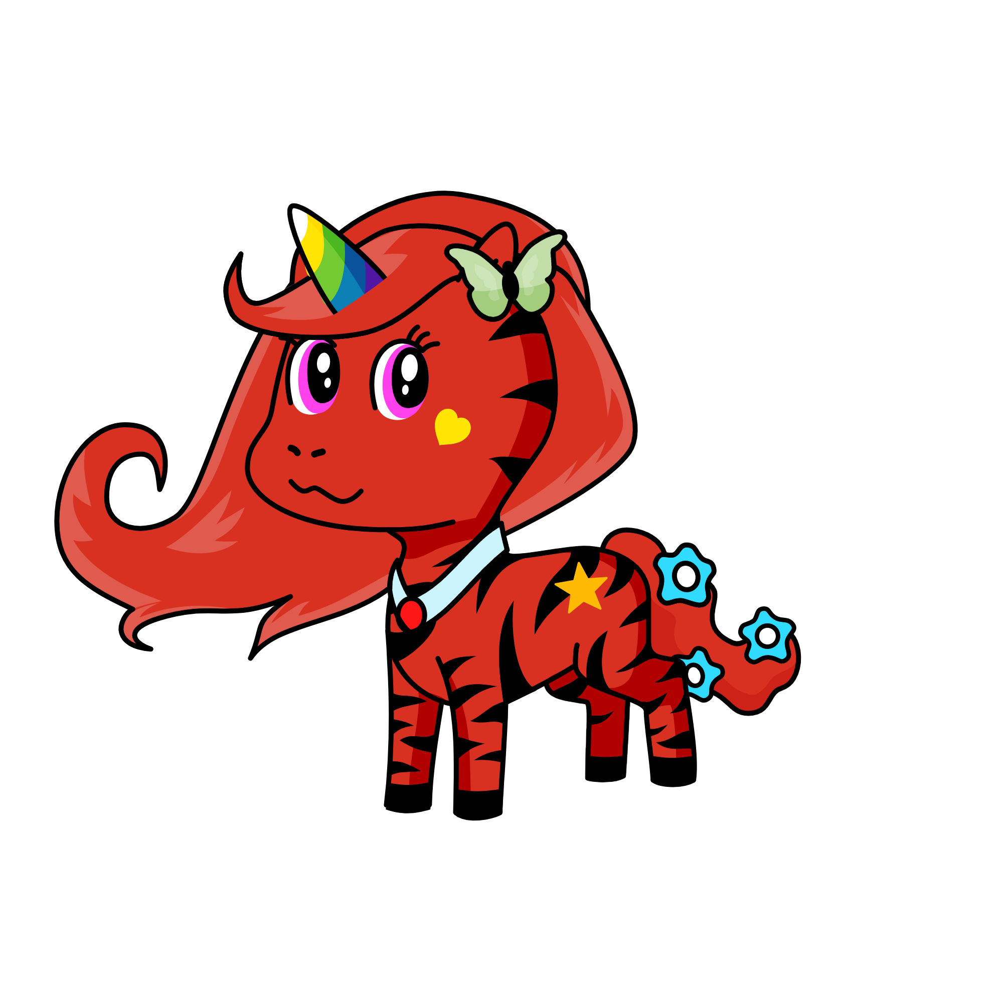 tiger, the unicorn