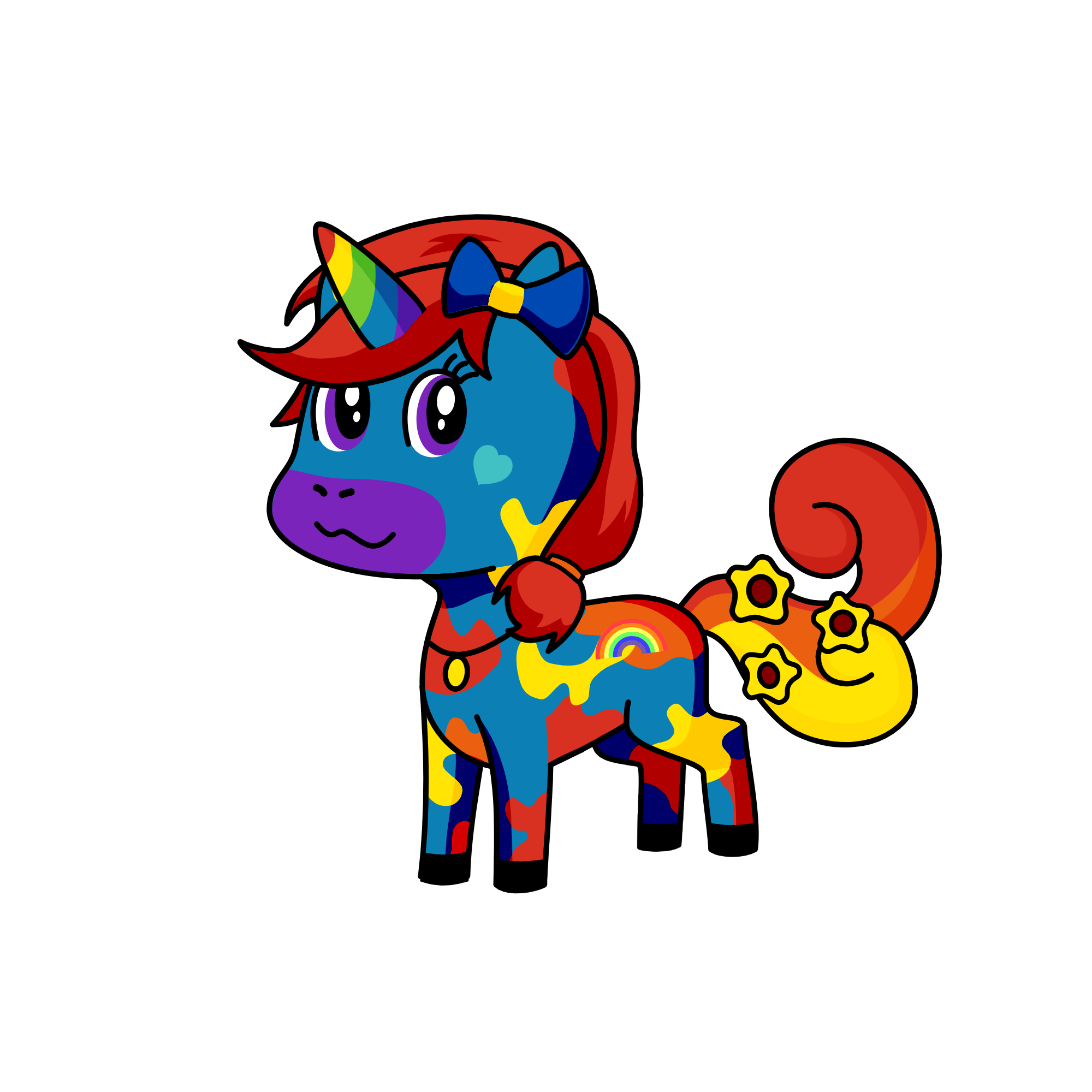 rainbowdash, the unicorn