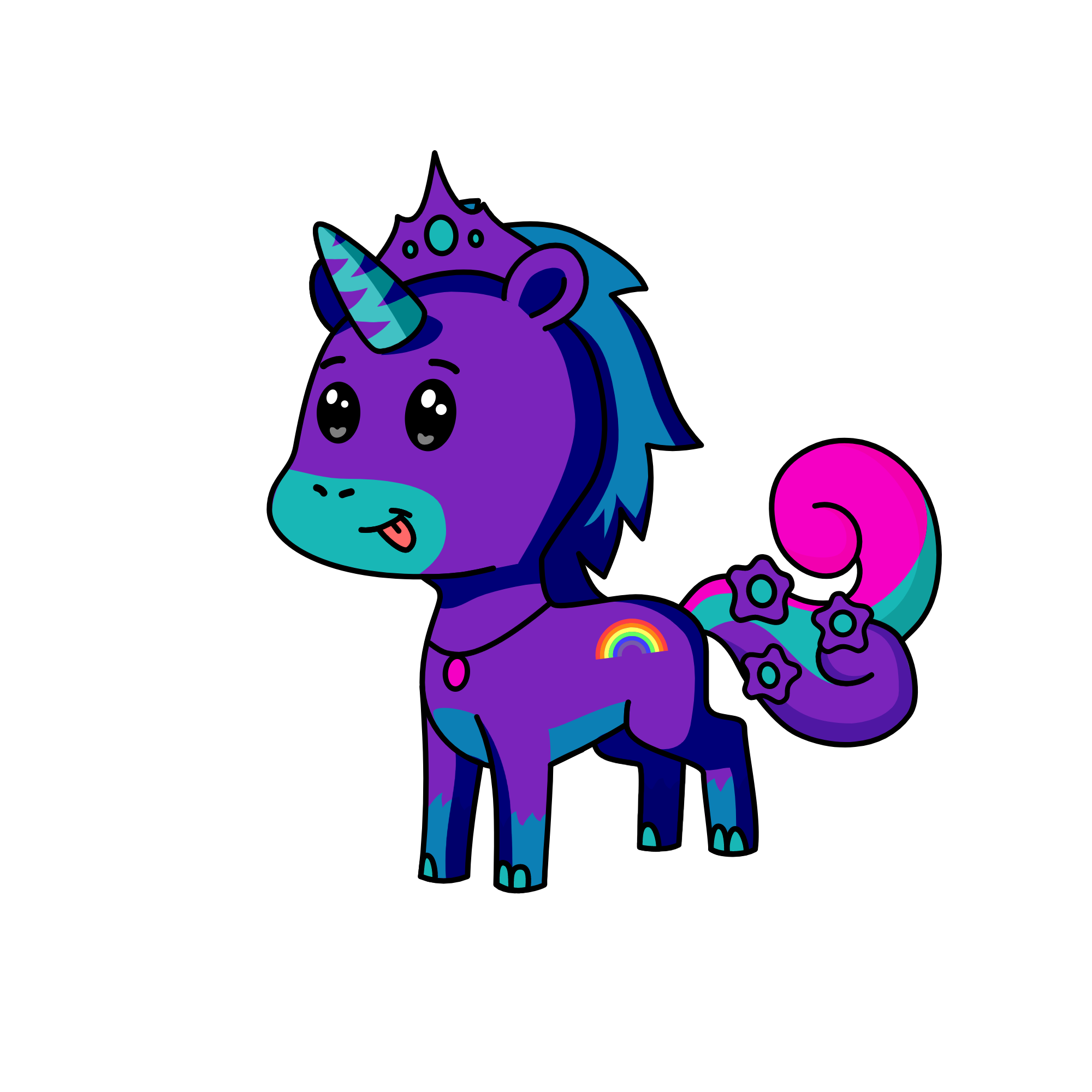 purple fluffypants, the unicorn