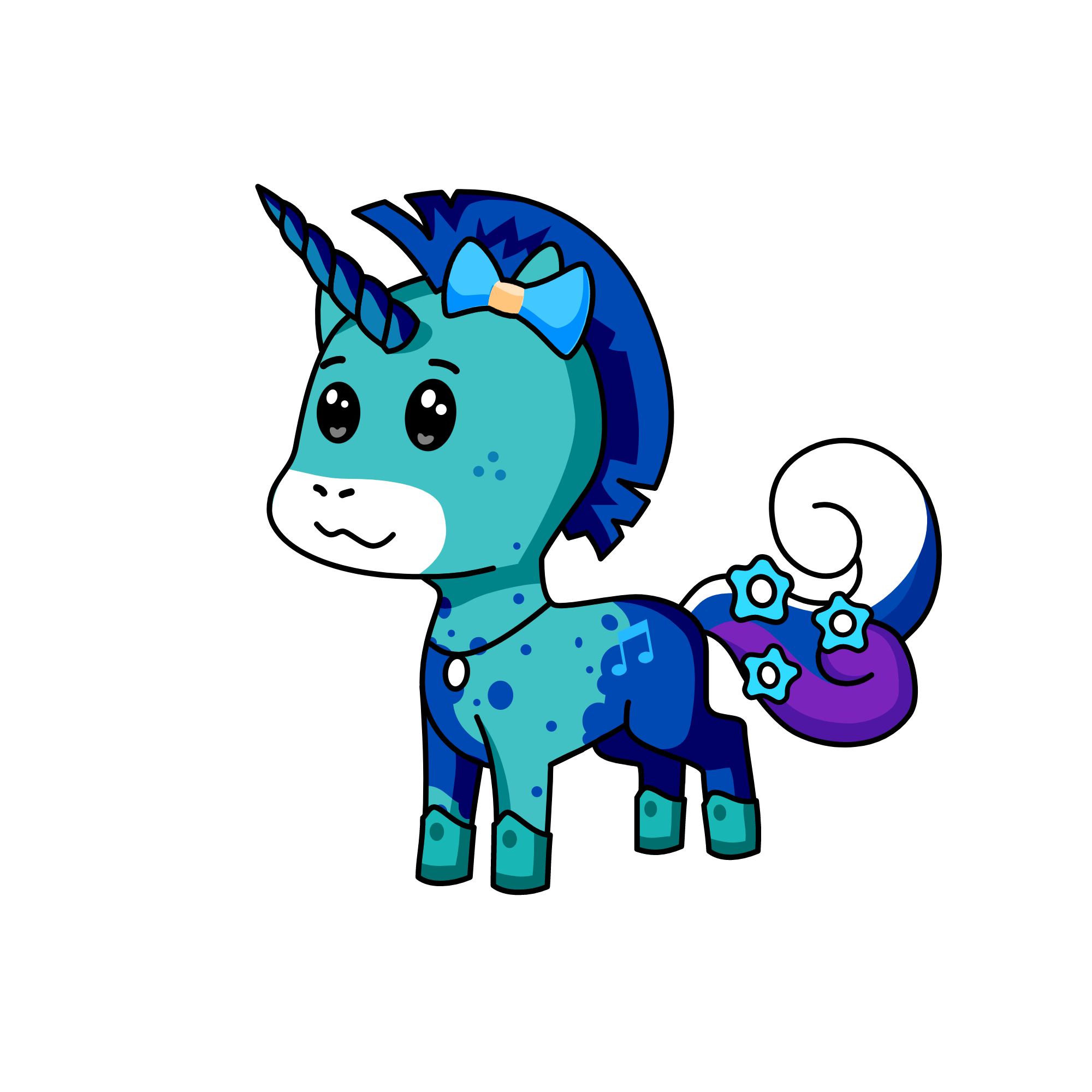 Cloudy, the unicorn