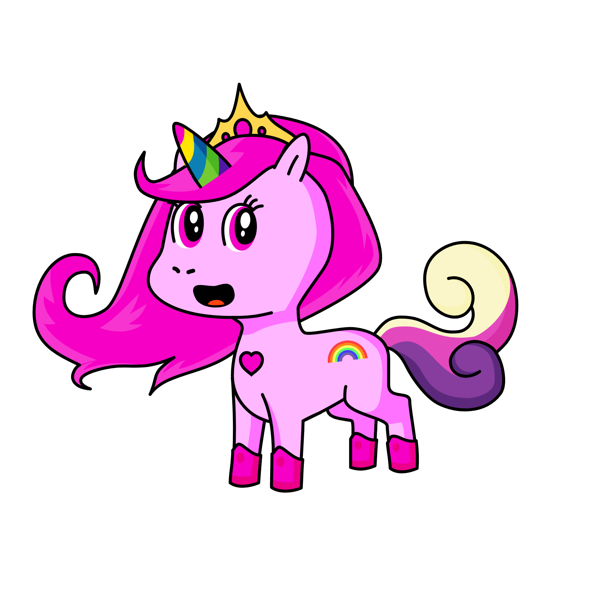 Rainbow, the unicorn