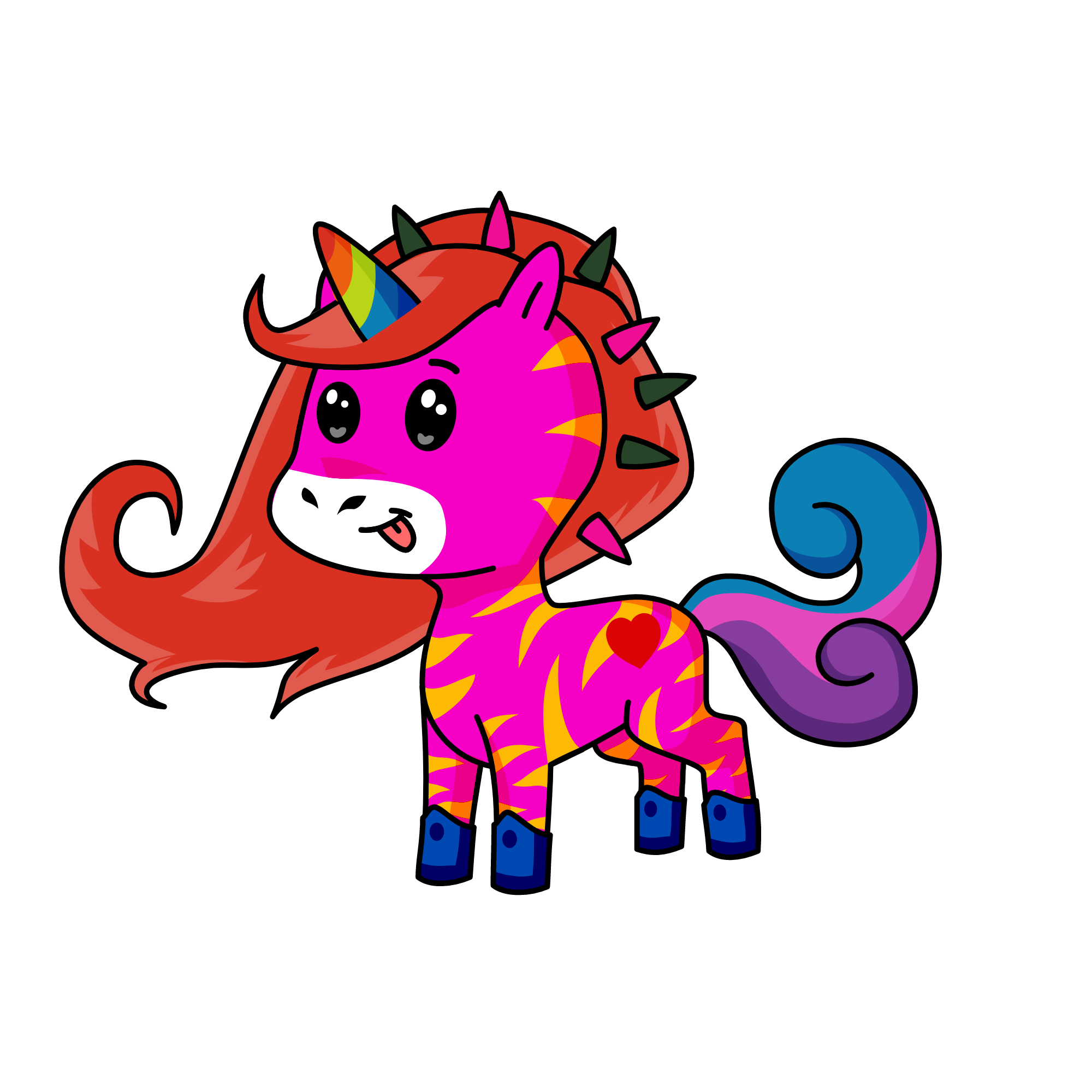fuffy puppy, the unicorn