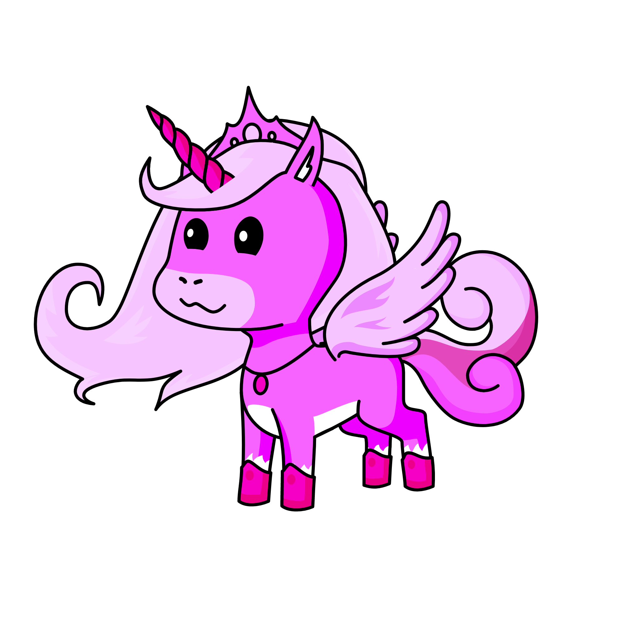 Queen Pink, the unicorn