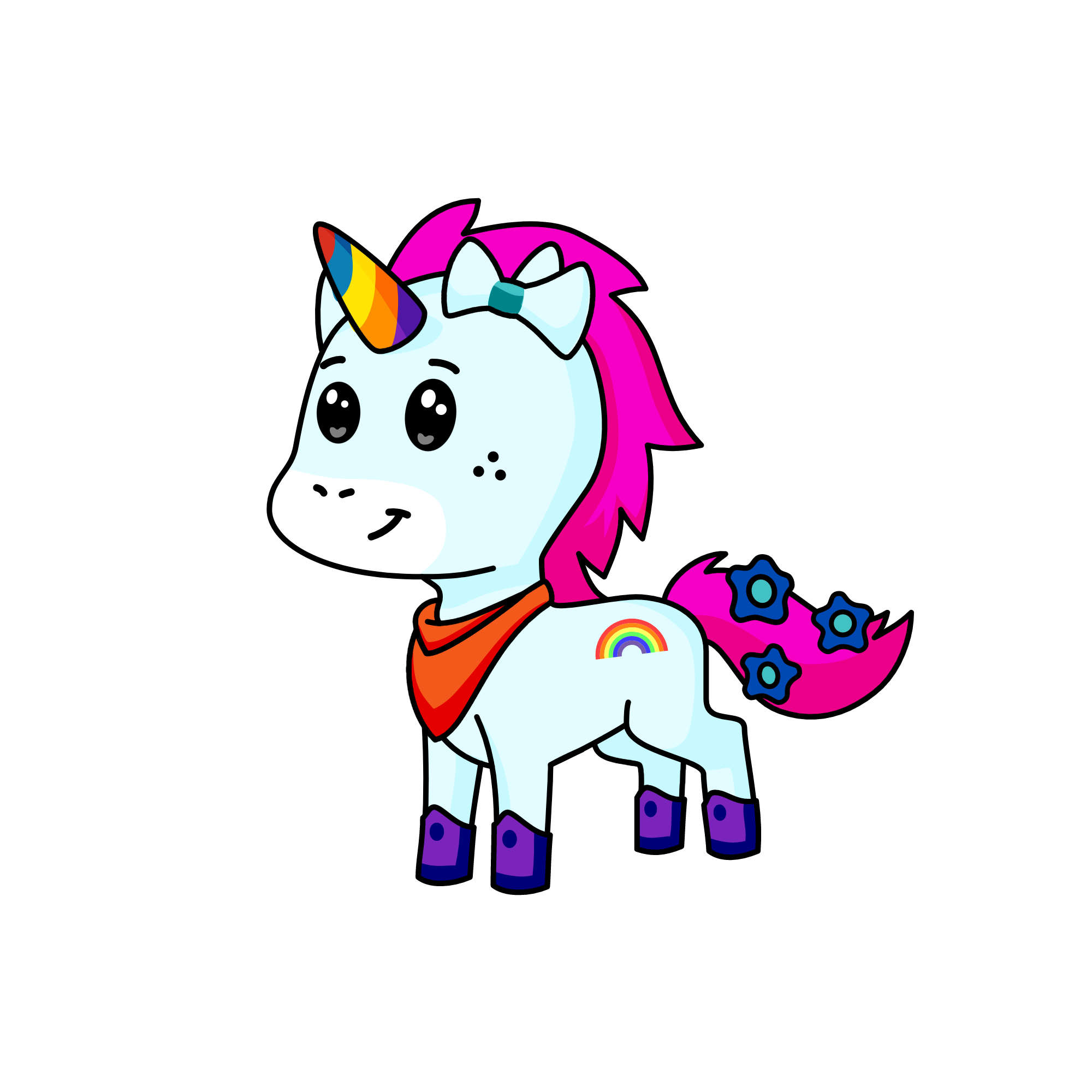 Rainbow dash, the unicorn