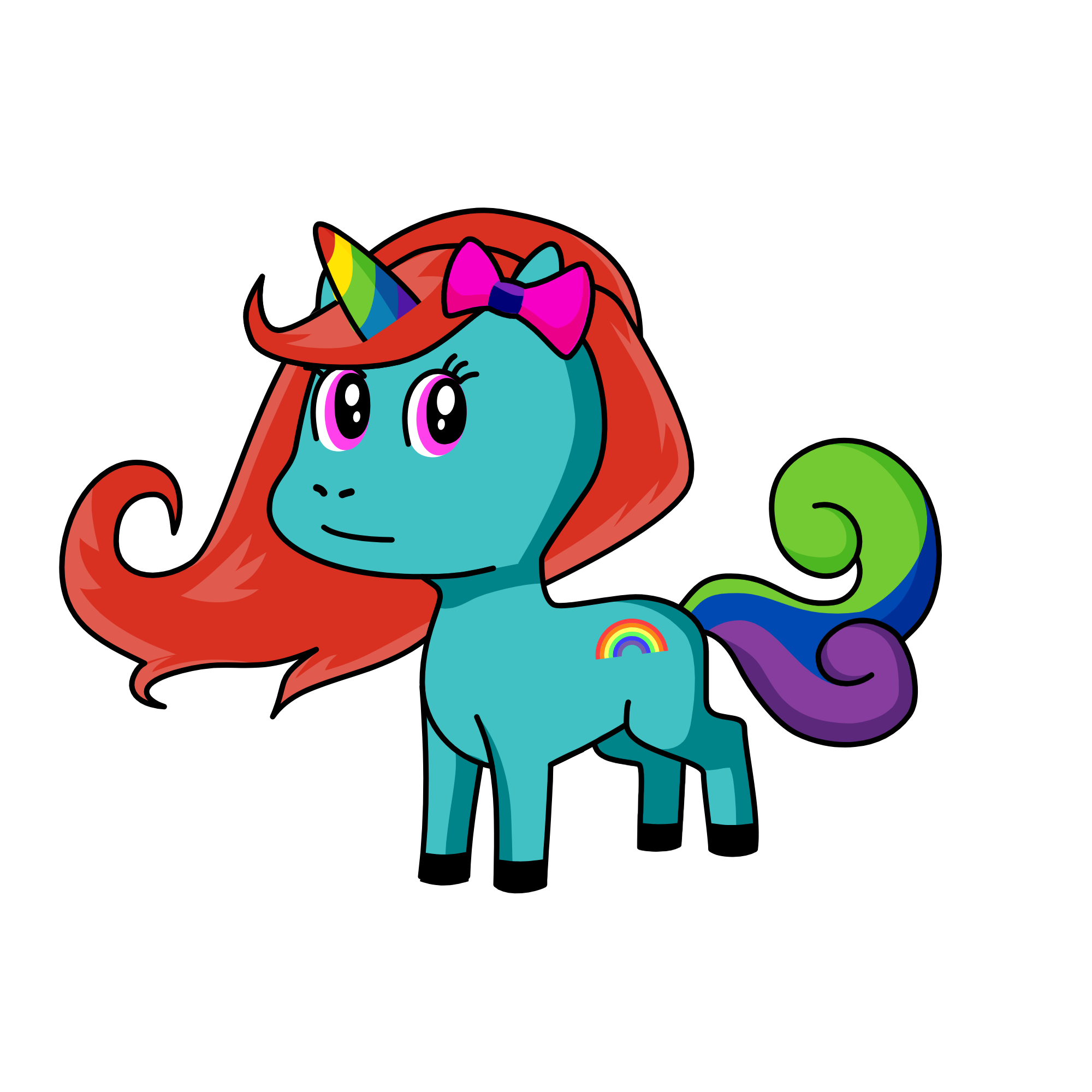 Rainbow dash, the unicorn