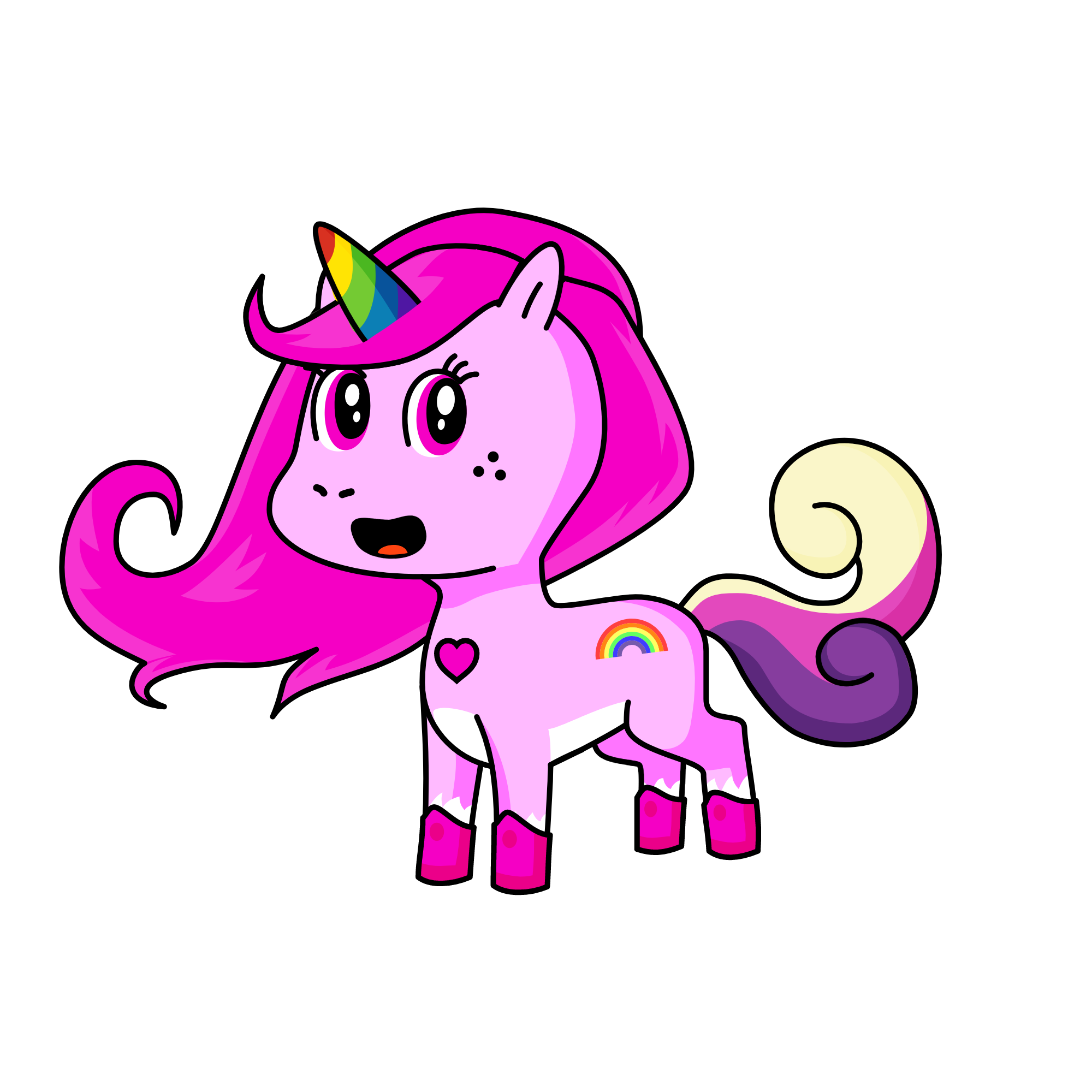 Rainbow Pink, the unicorn