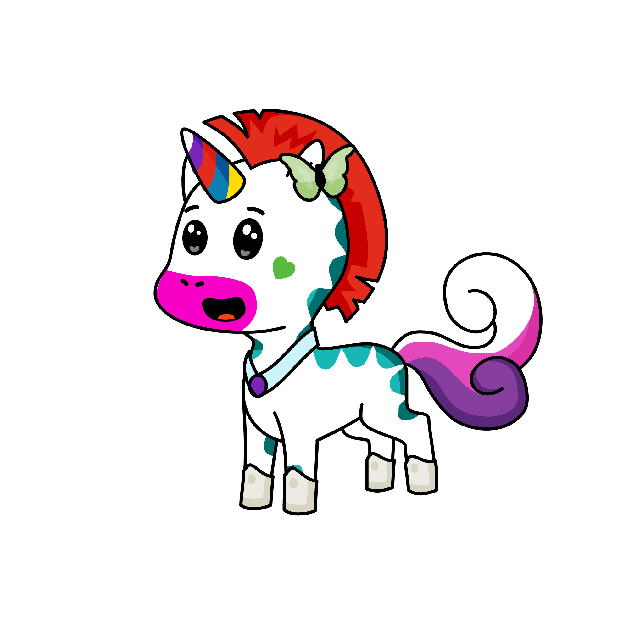 cute, the unicorn