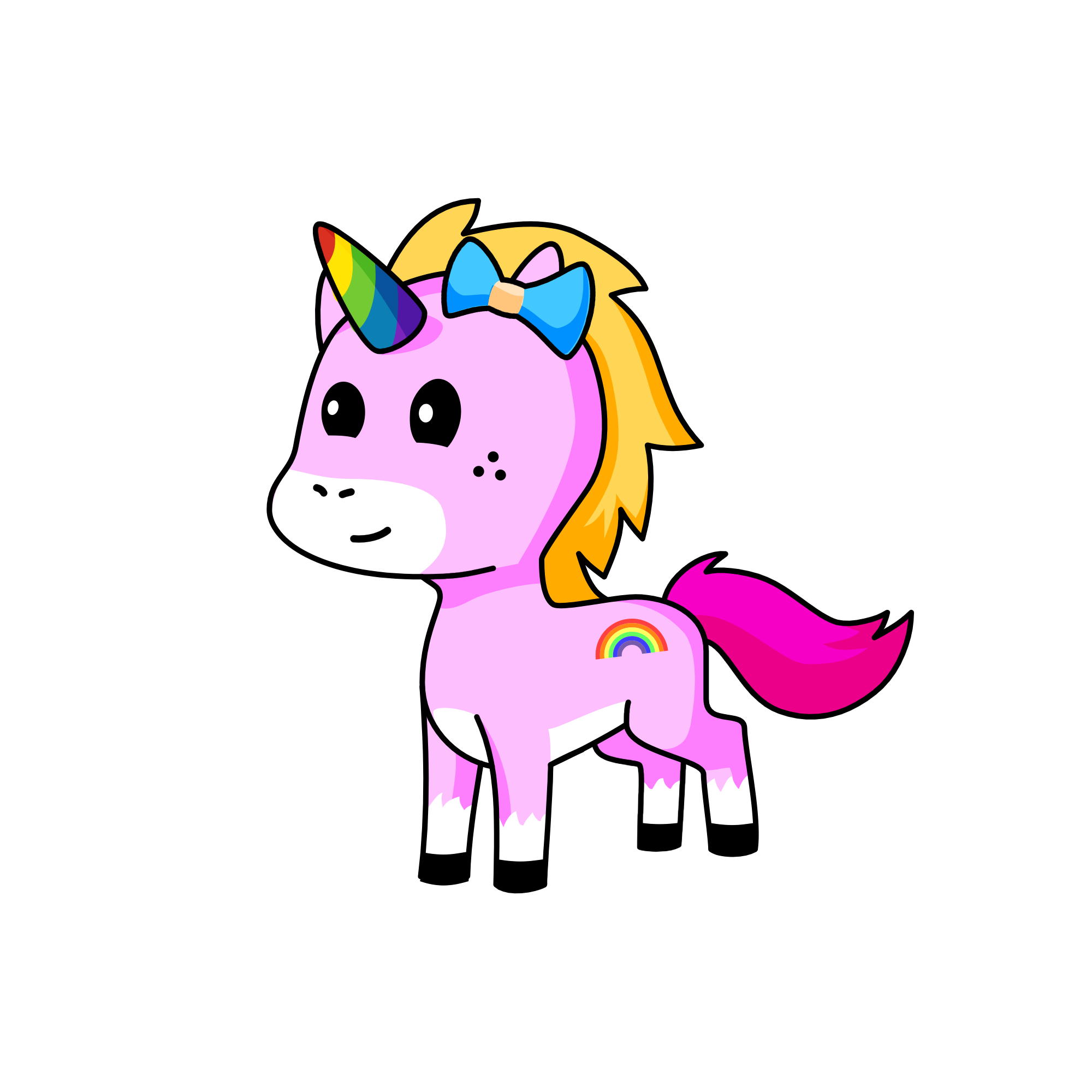 Rainbow, the unicorn