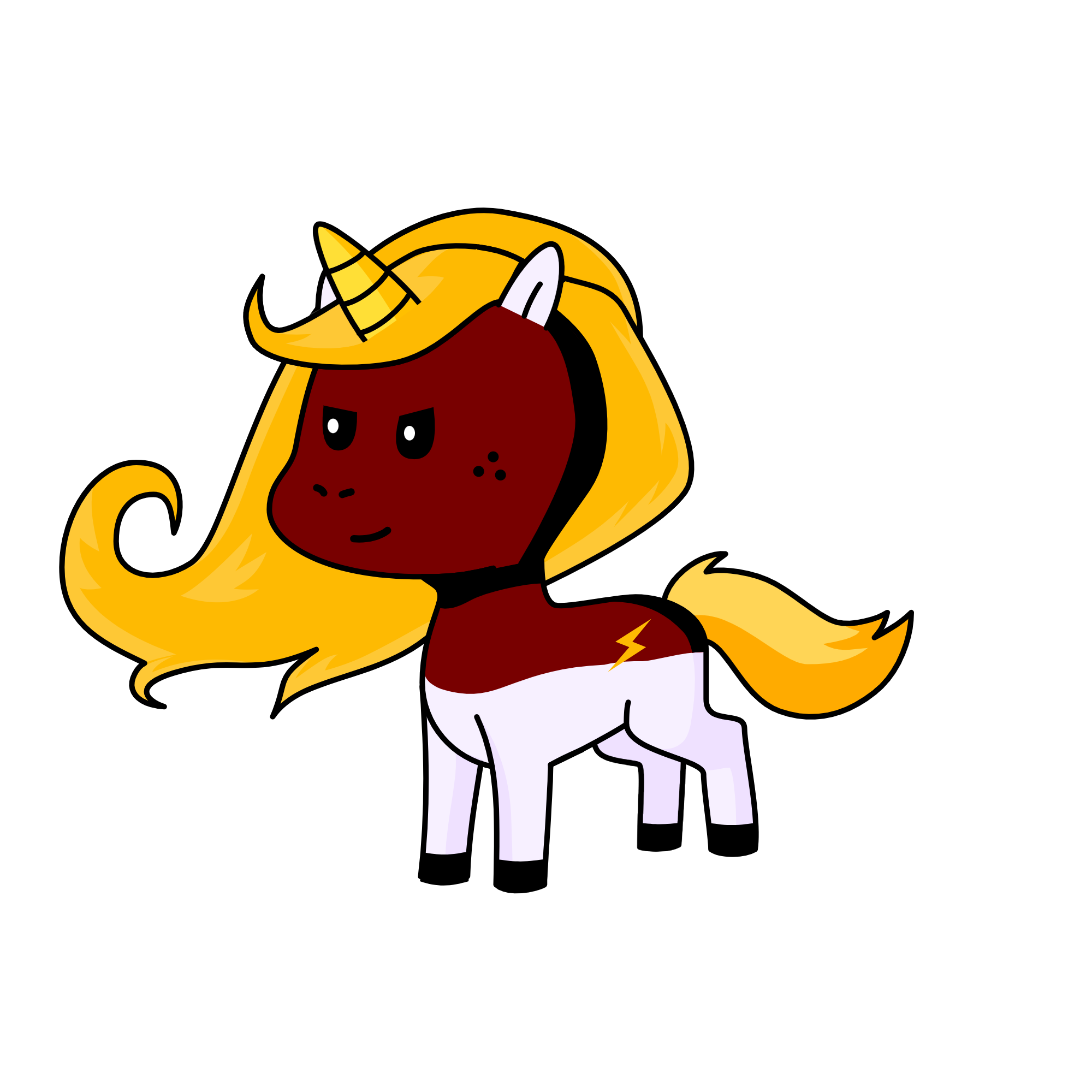 Blak Litnin', the unicorn
