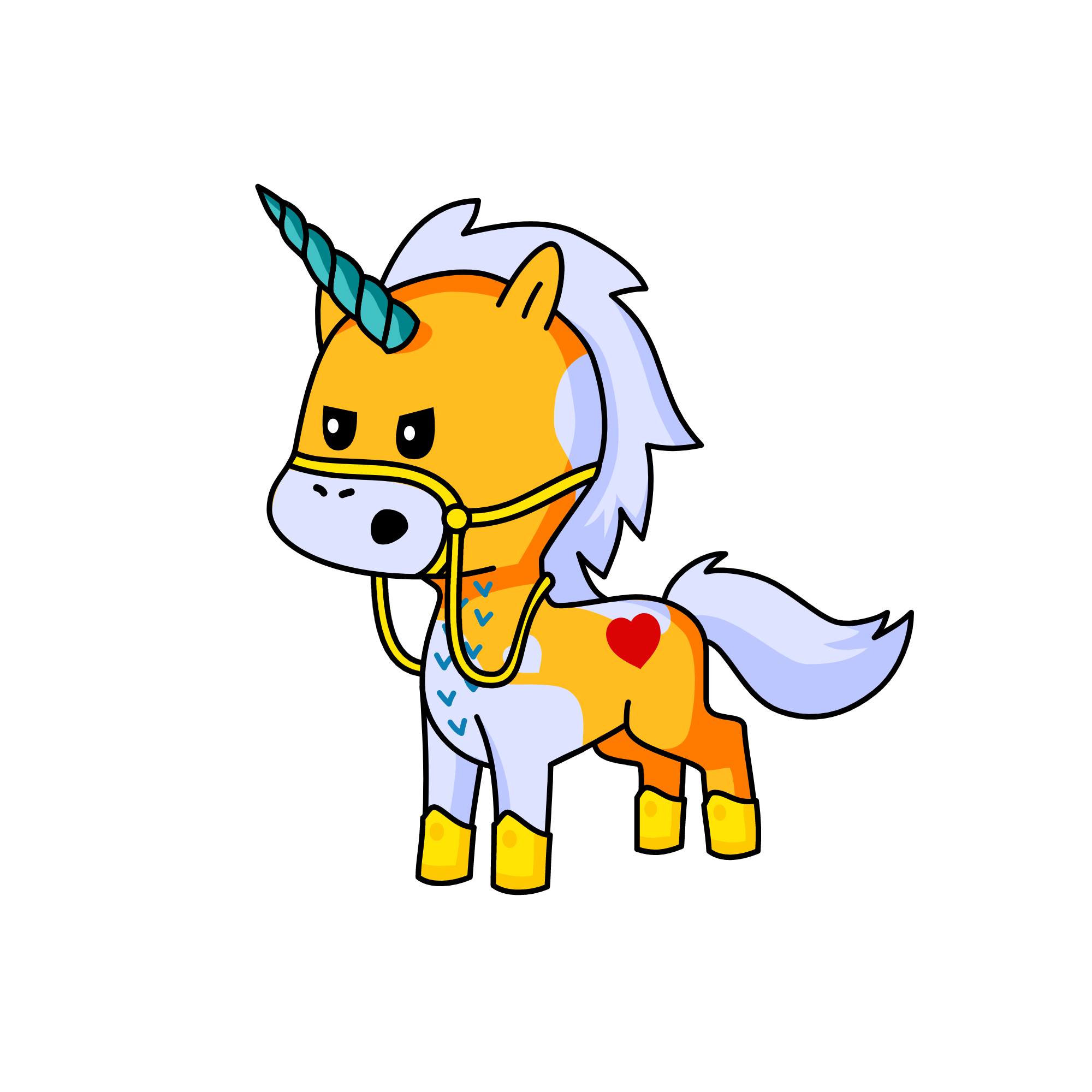 hay dont tuch me ther this is my nono squear, the unicorn