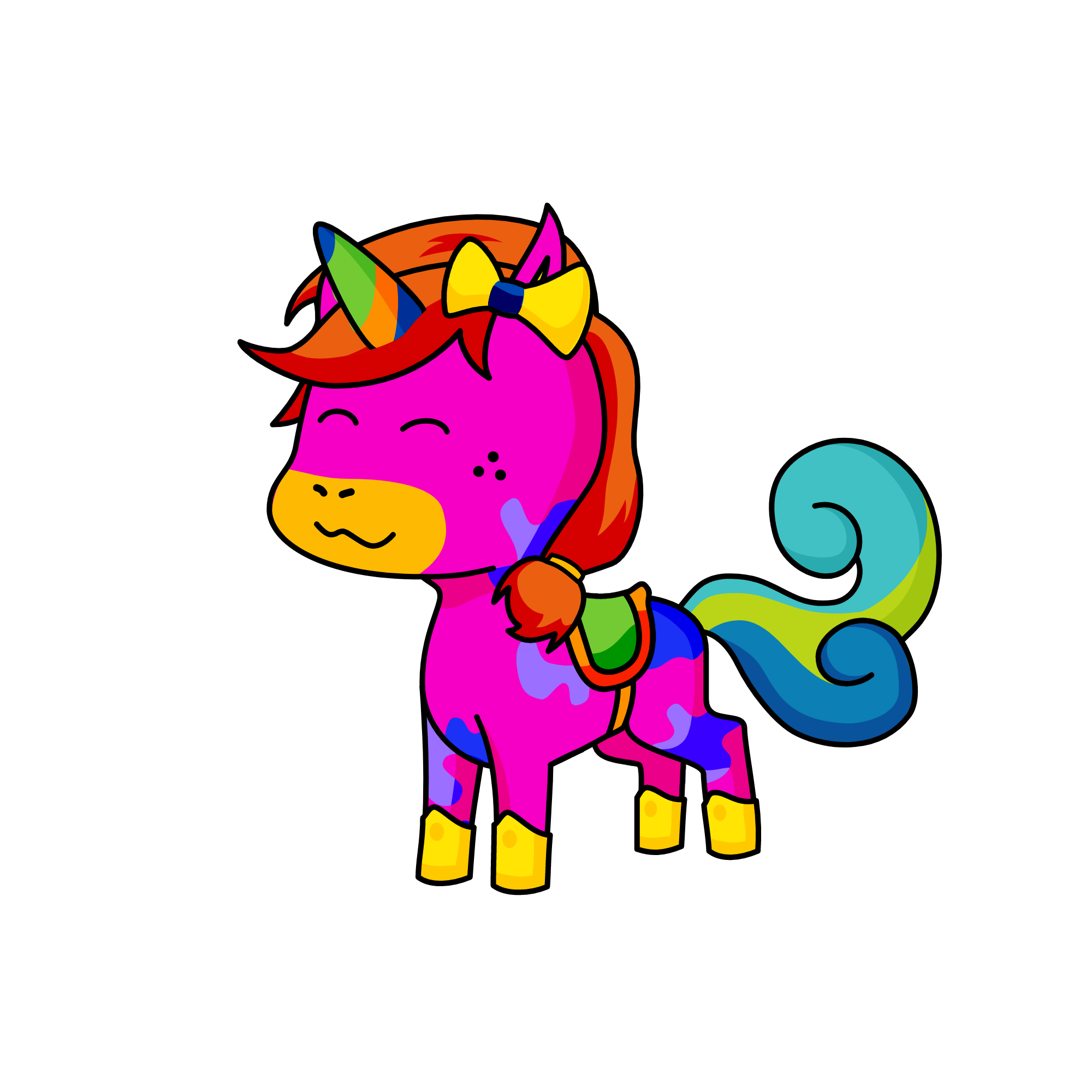 Rainbow mix, the unicorn