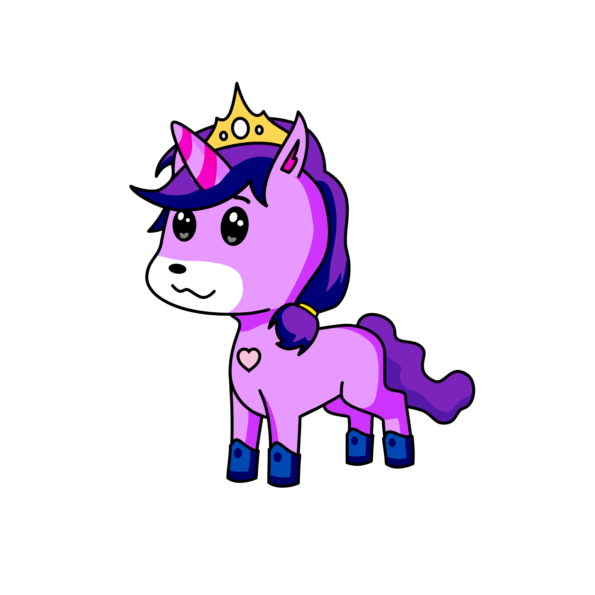 Purple, the unicorn