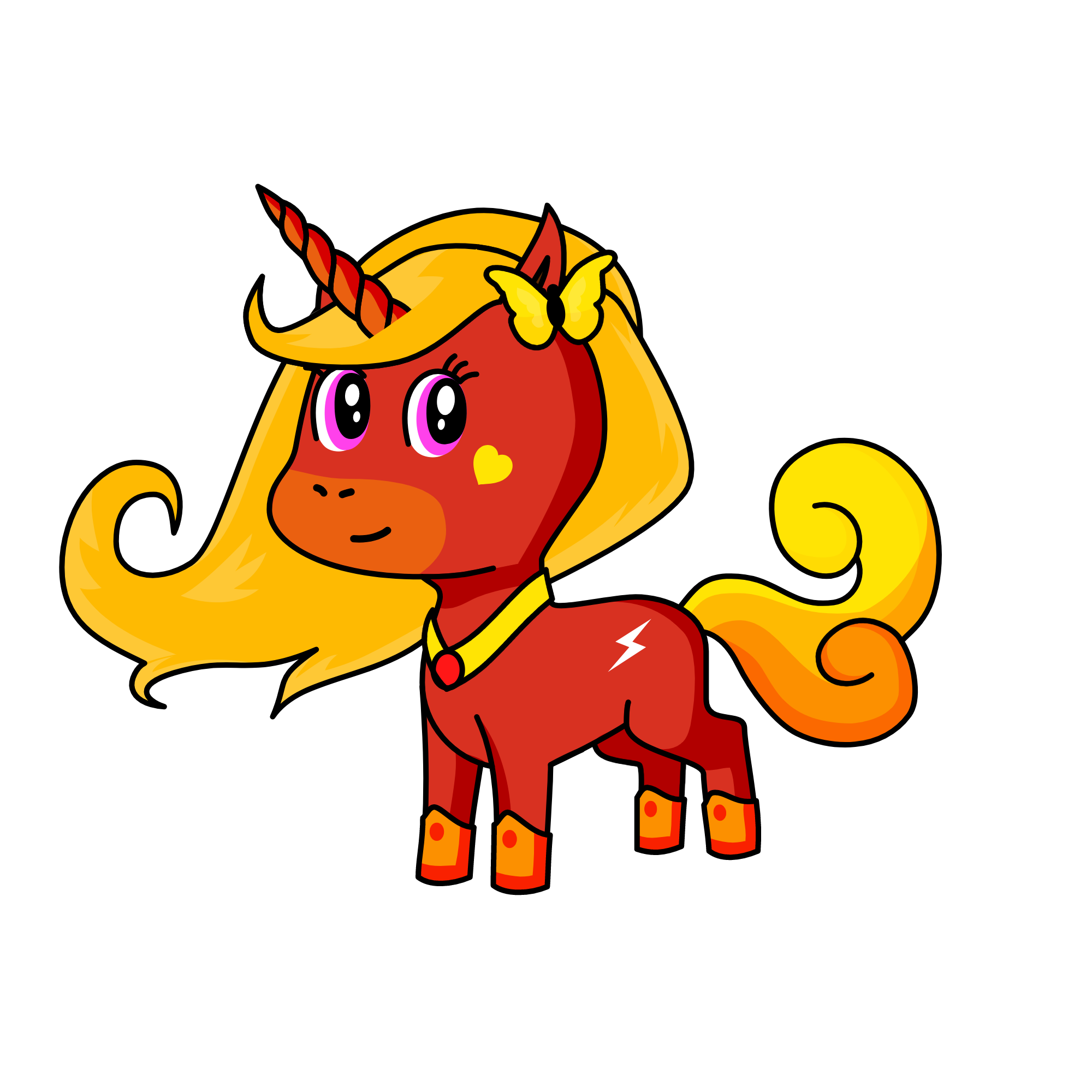 Flame, the unicorn