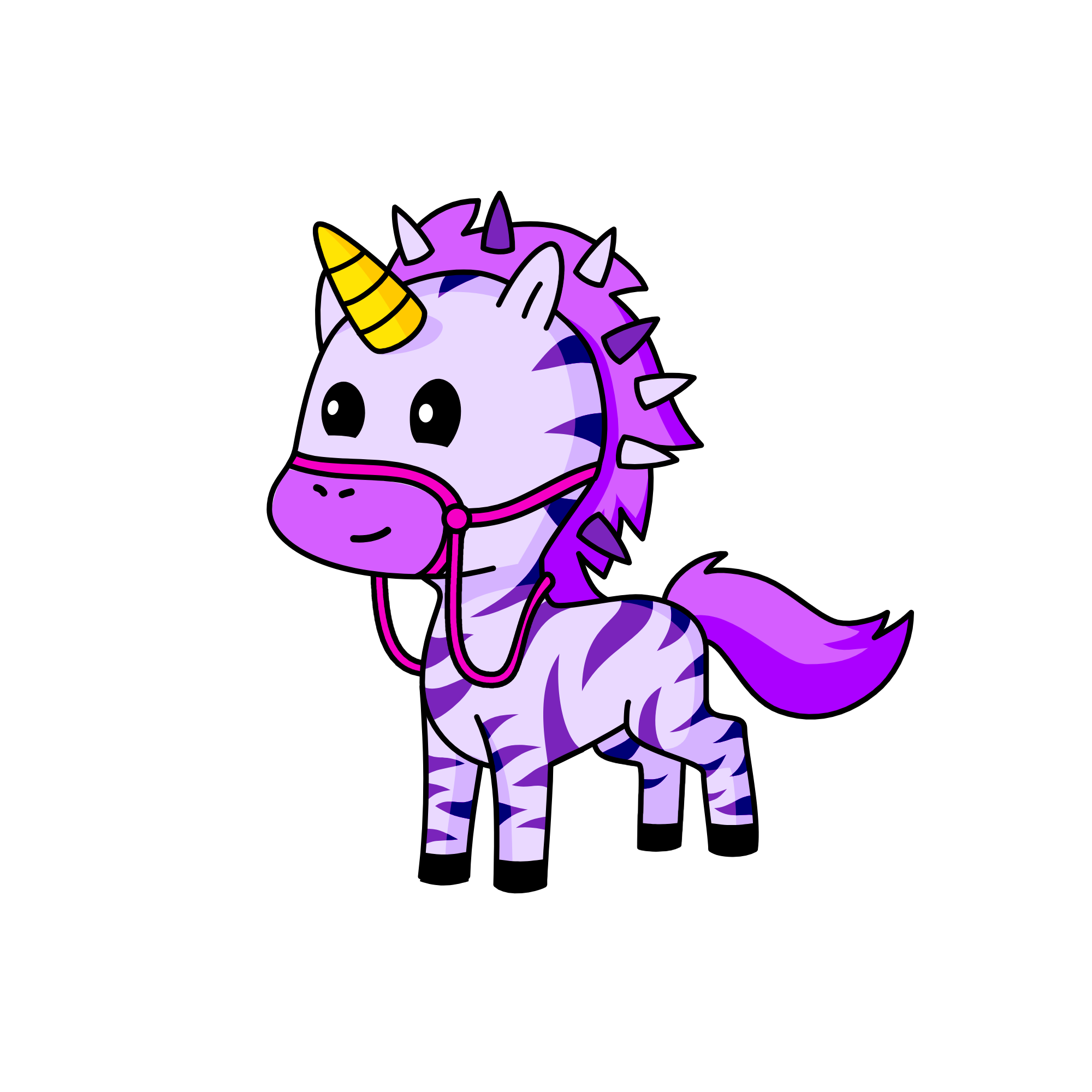 blue, the unicorn