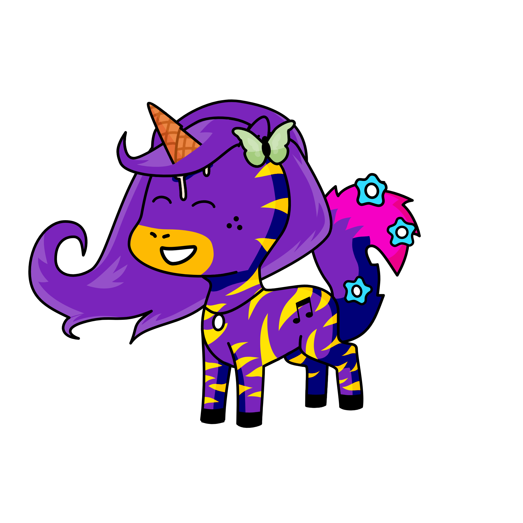 violet moon, the unicorn