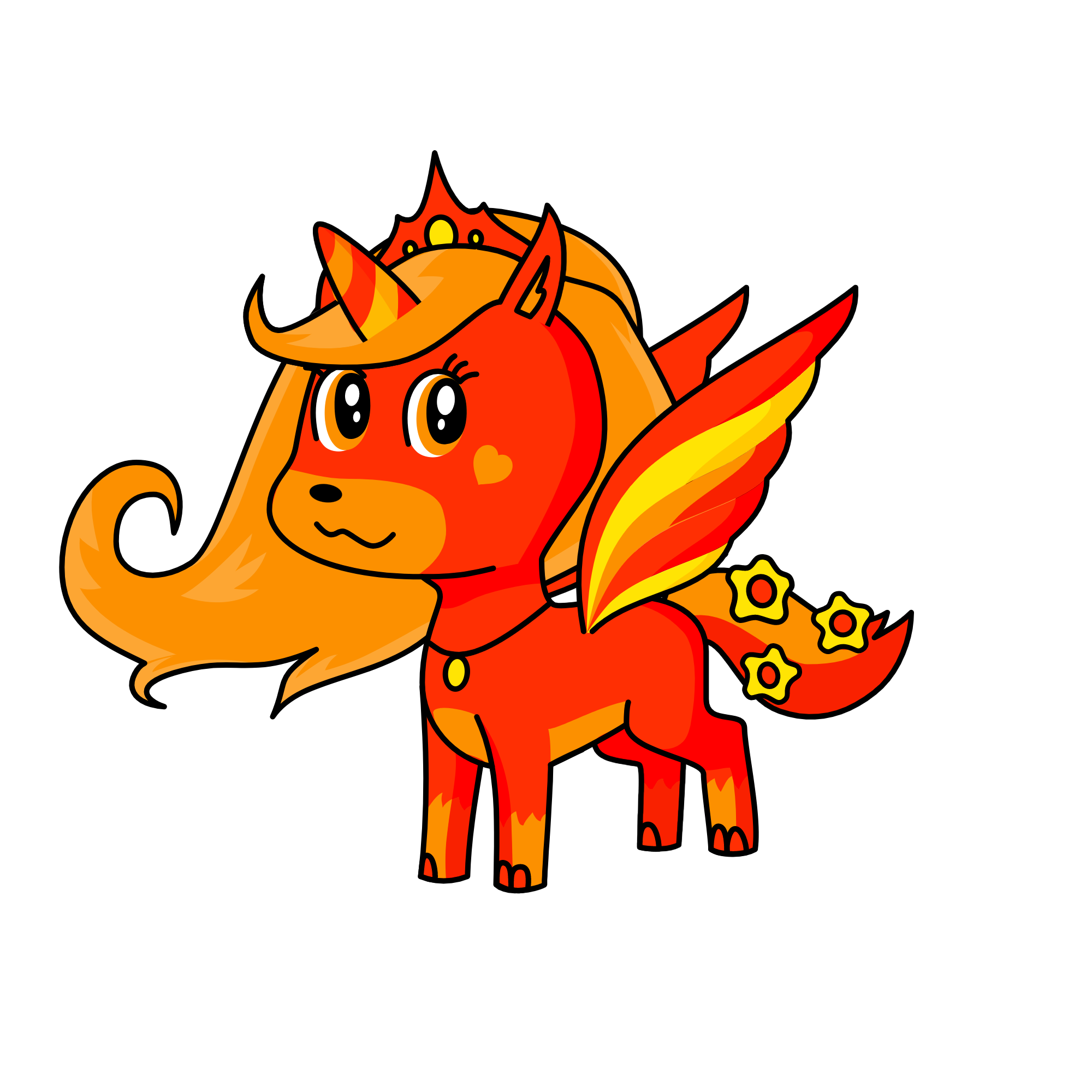 fire princess , the unicorn