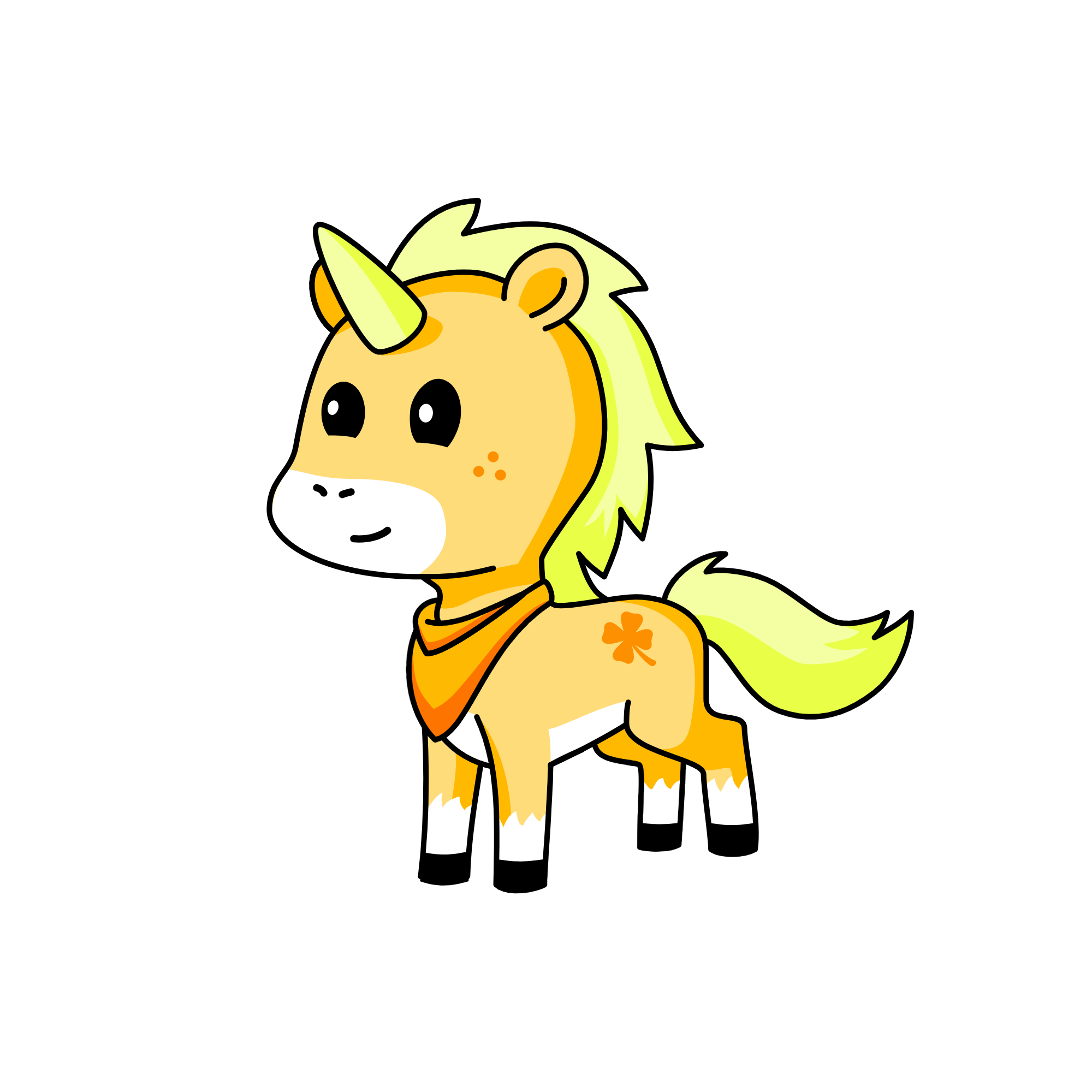 Orange Blossom, the unicorn