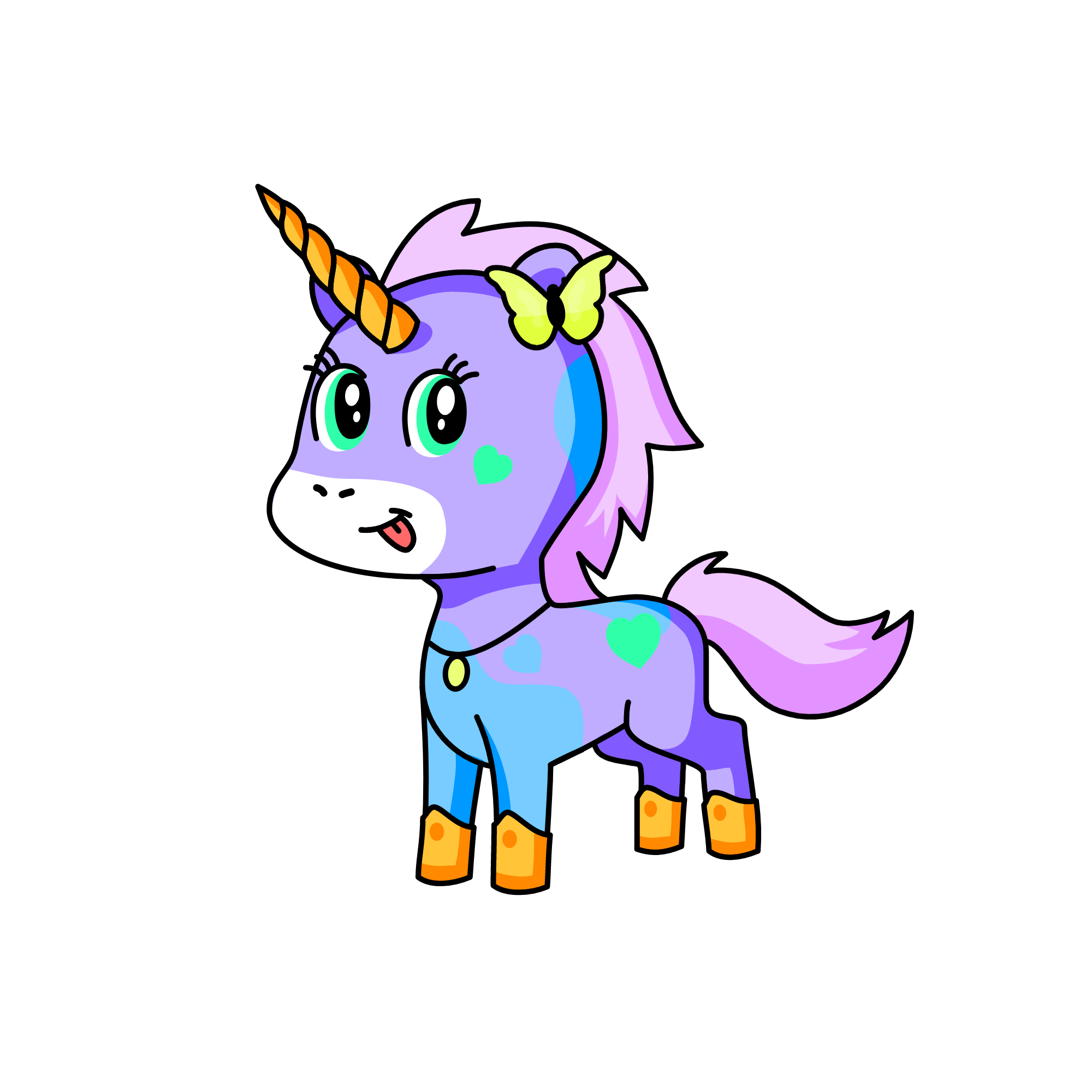 Teal-Heart, the unicorn
