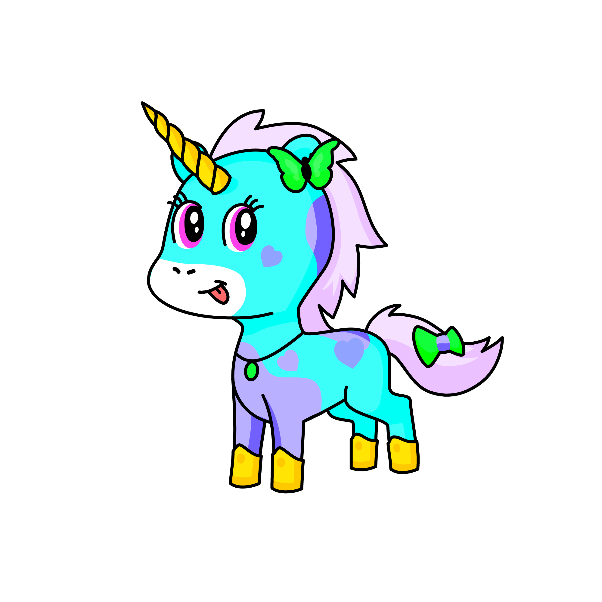 Rainbow, the unicorn