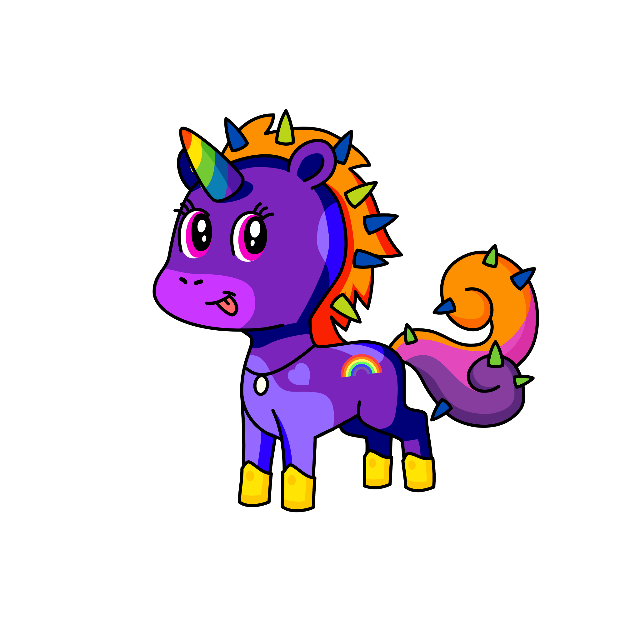 Rainbow, the unicorn