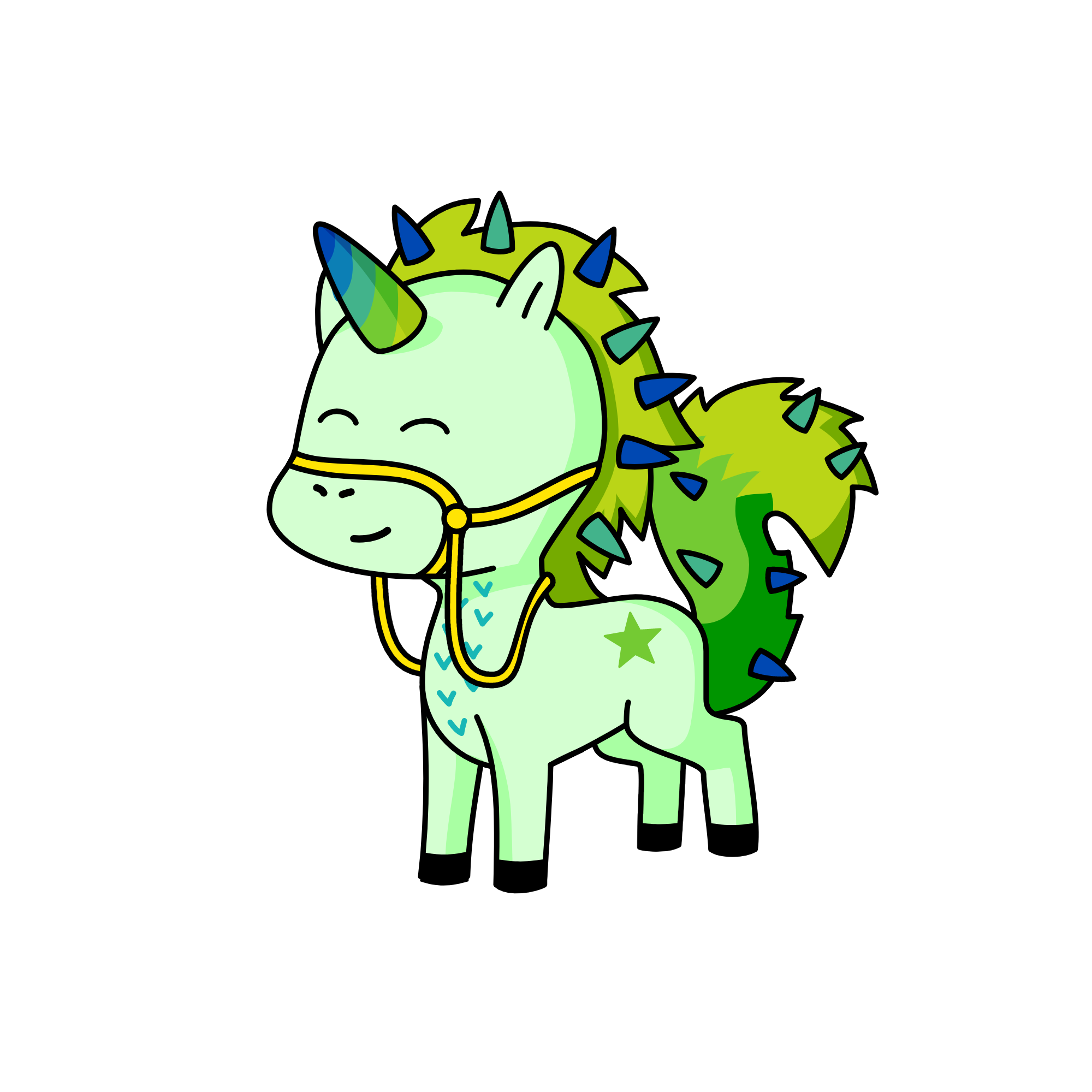 Fred the Silly Dinosour, the unicorn