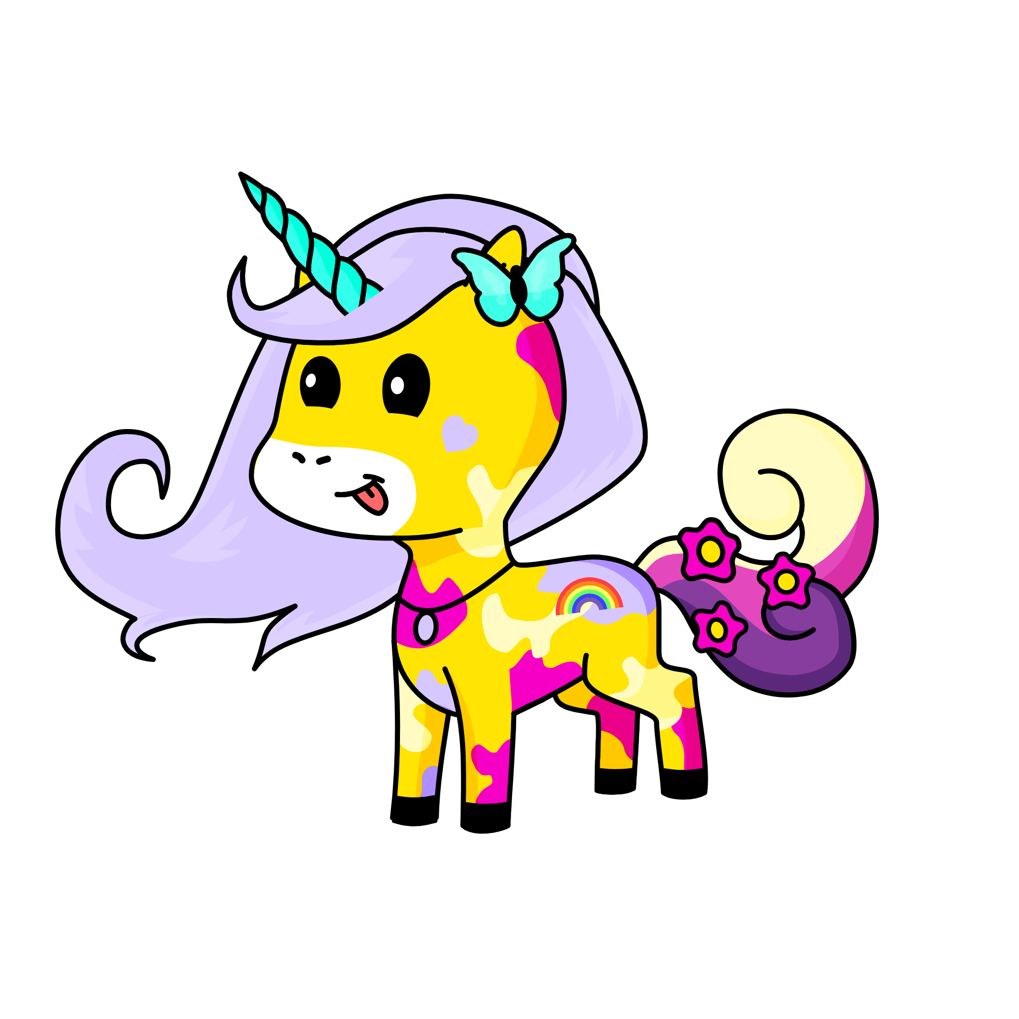 sunset, the unicorn