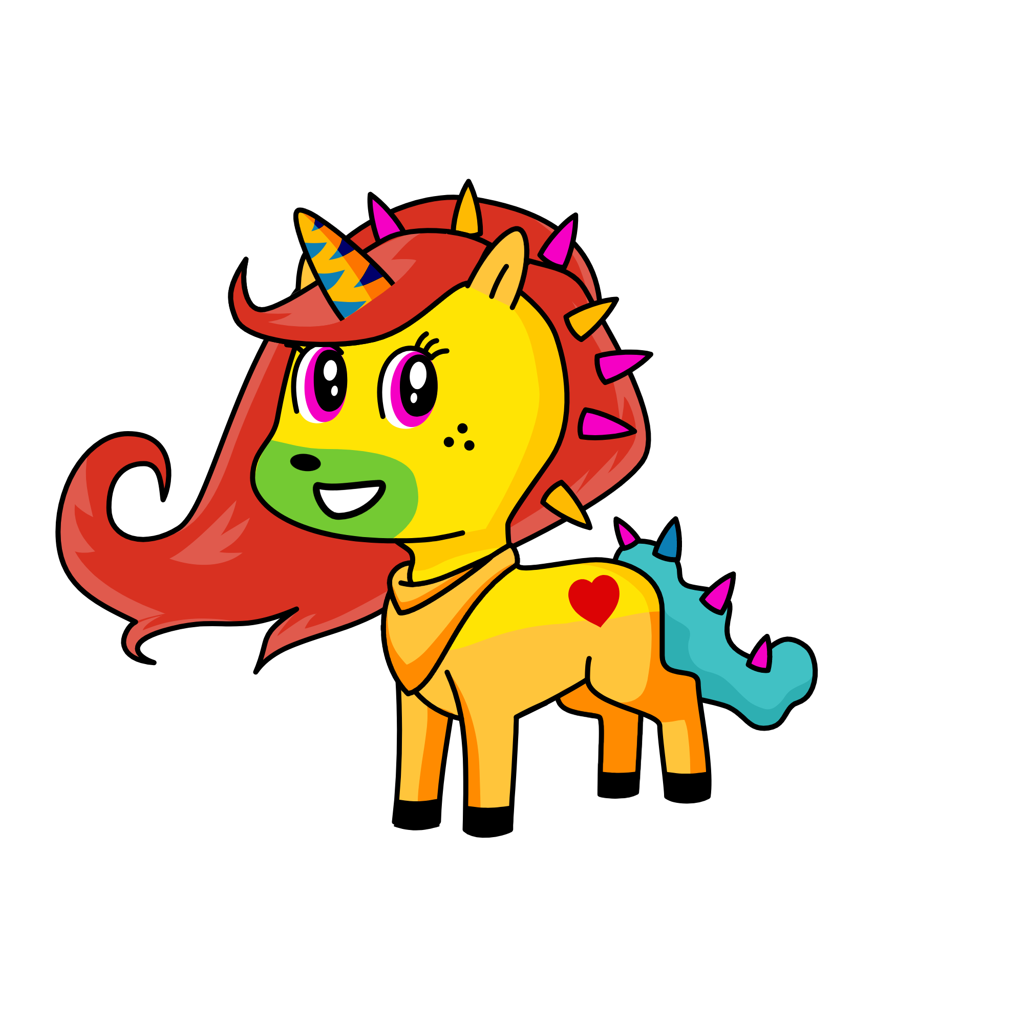 puppy, the unicorn