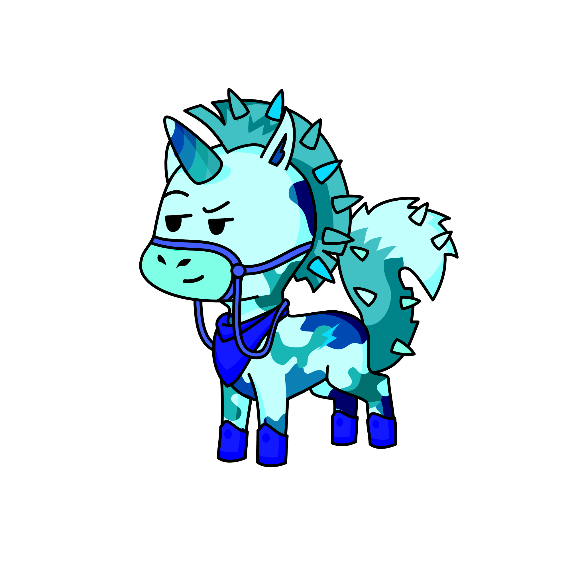 Pinkdrops dad. (Bluedrop.), the unicorn