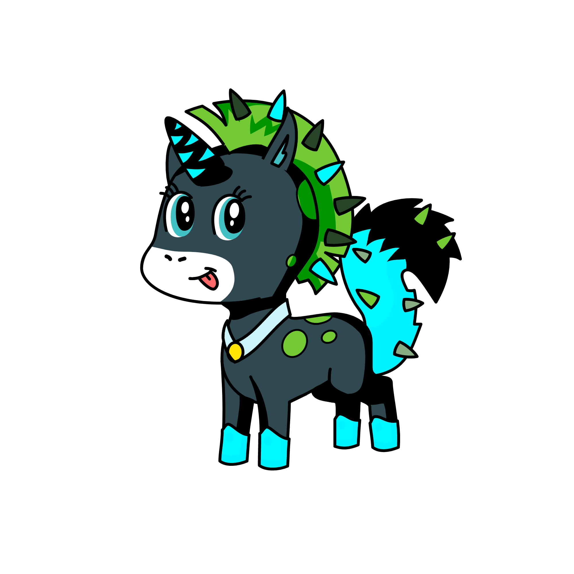 Spikey, the unicorn